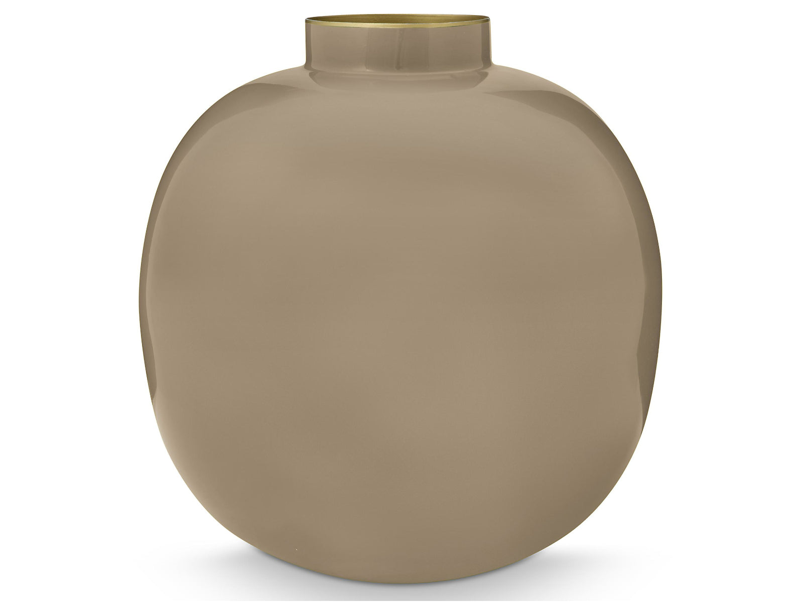 PIP STUDIO Vase Metall Khaki 23cm Freisteller1
