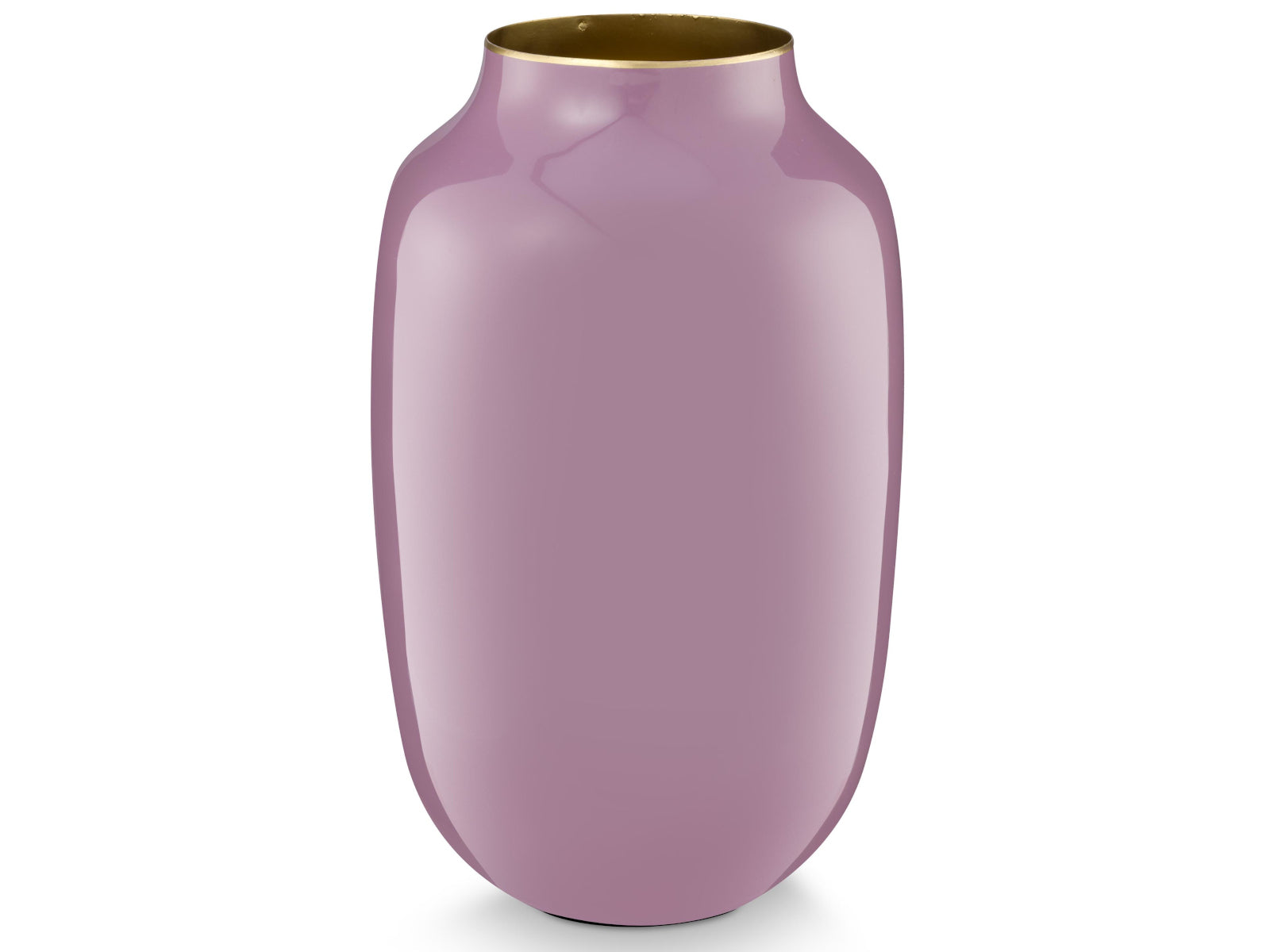 PIP STUDIO Vase Metall Oval Lilac 30cm Freisteller1