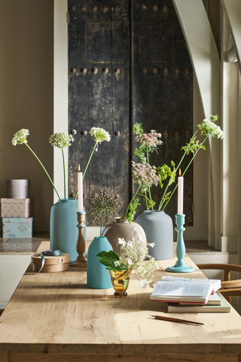 PIP STUDIO Vase Ceramic Matt Blue 30cm - Produktbild 3