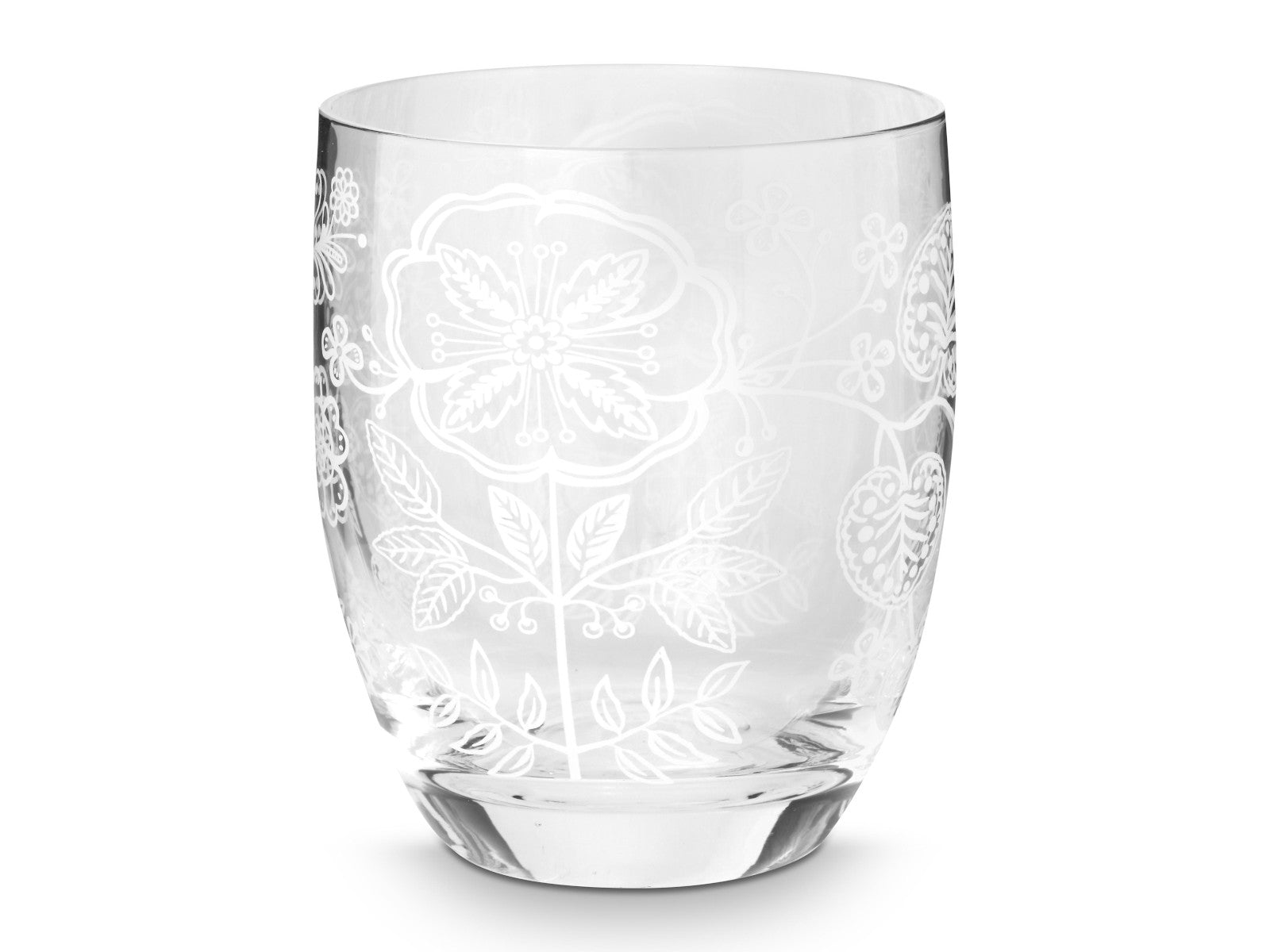PIP STUDIO Flower White Trinkglas 280ml Set2 Freisteller 3