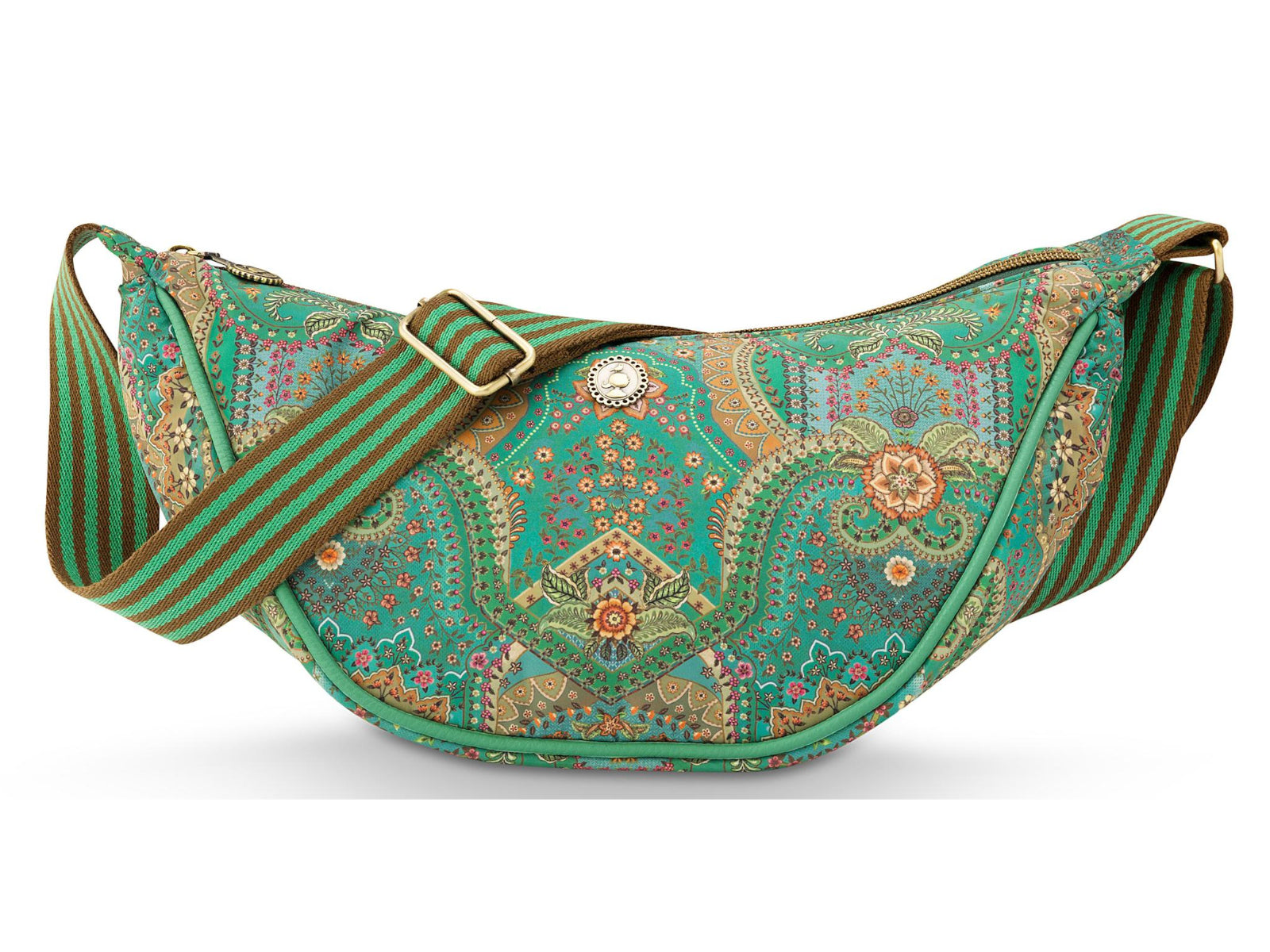 PIP STUDIO Freya Jabali Green Halbmond Umhängetasche 34x10x16cm Freisteller1