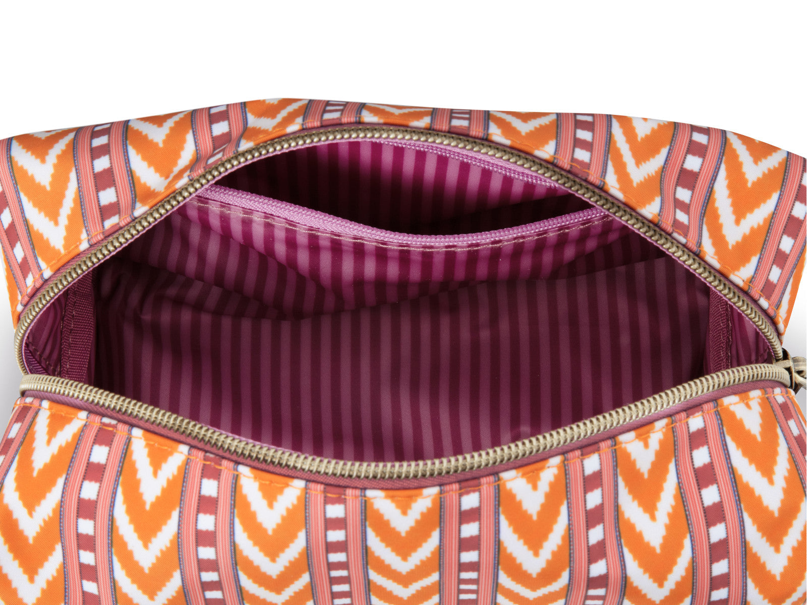 PIP STUDIO Coco Kosmetiktasche medium Samba Stripe orange 21,5x10x10,5cm Freisteller 3