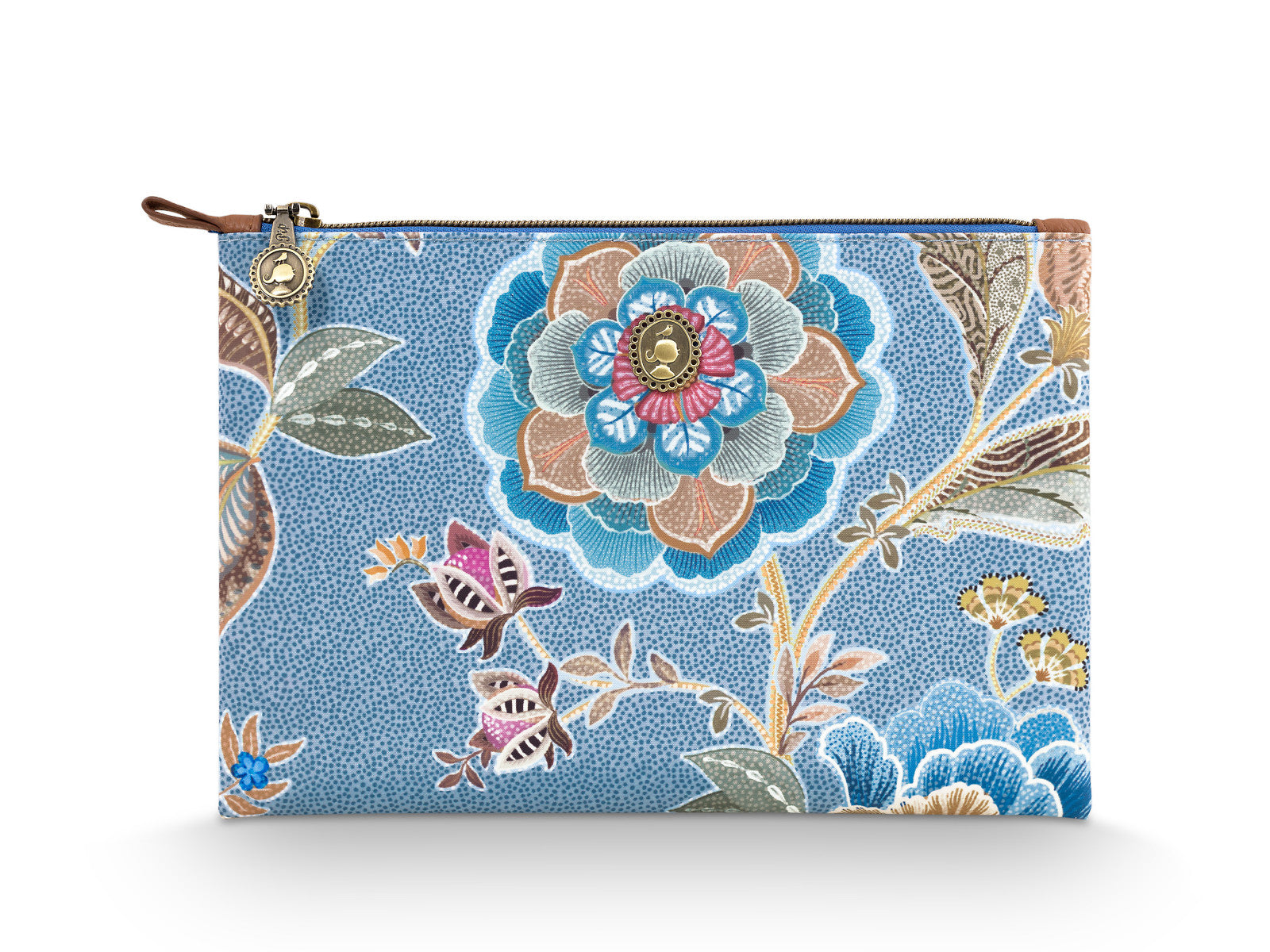 PIP STUDIO Charly Kosmetiktasche flach medium Matata blau 24x1x15.5cm Freisteller 1