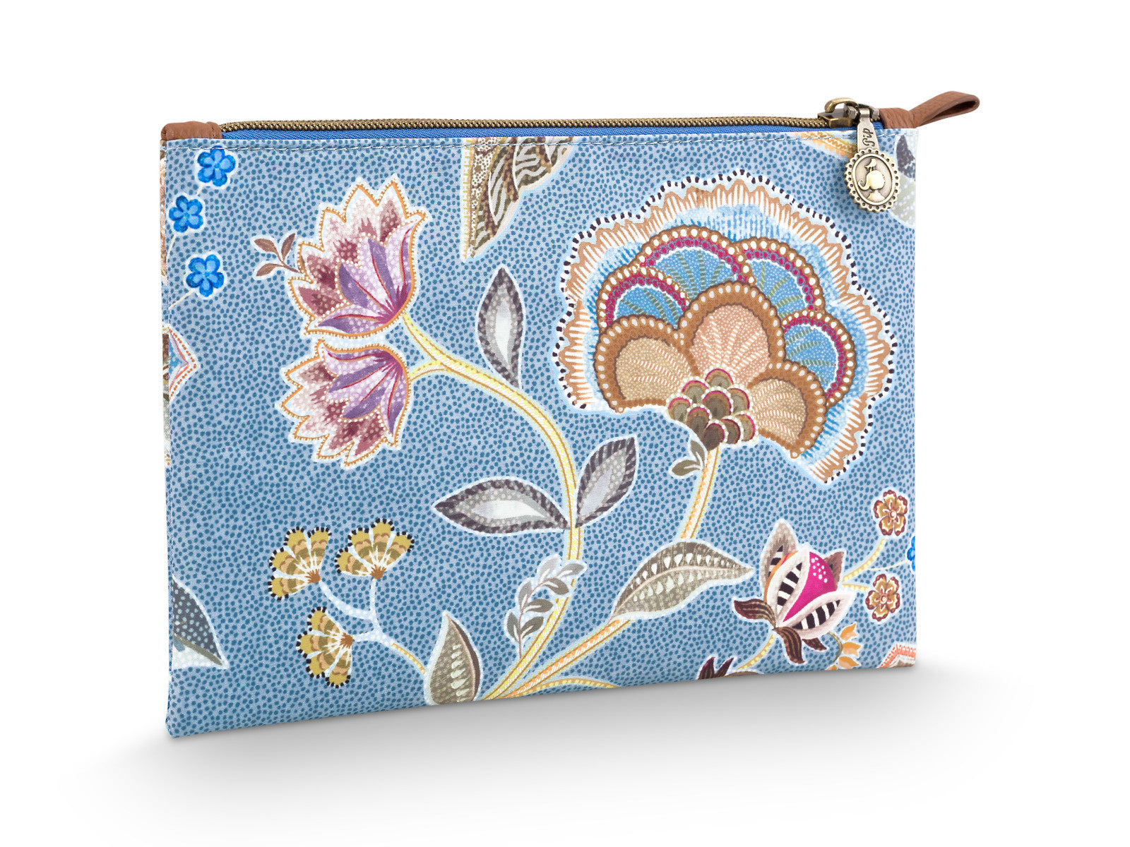 PIP STUDIO Charly Kosmetiktasche flach medium Matata blau 24x1x15.5cm Freisteller 2