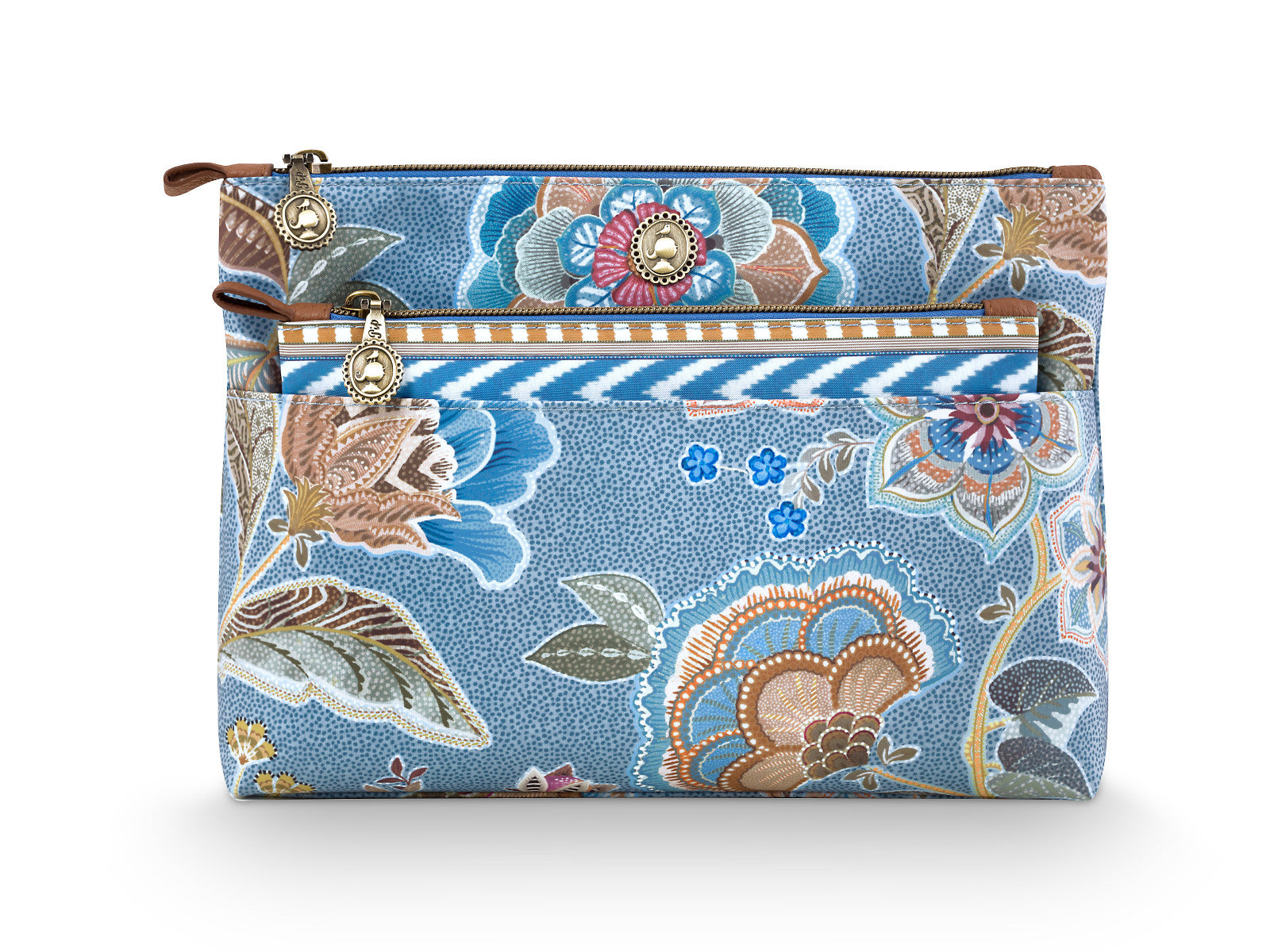 PIP STUDIO Caryn Kosmetiktasche Kombi Matata blau 26x7.5x18cm/22x1x13cm Freisteller 1