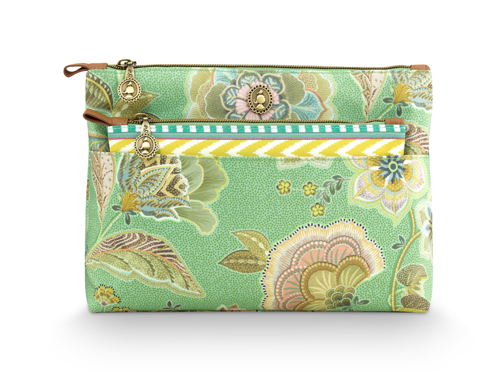 PIP STUDIO Caryn Kosmetiktasche Kombi Matata grün 26x7.5x18cm/22x1x13cm Freisteller 1