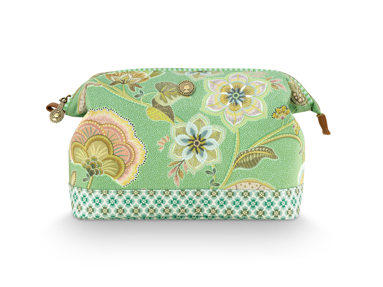 PIP STUDIO Cooper Kosmetiktasche large Matata grün 26x12x18cm Freisteller 1
