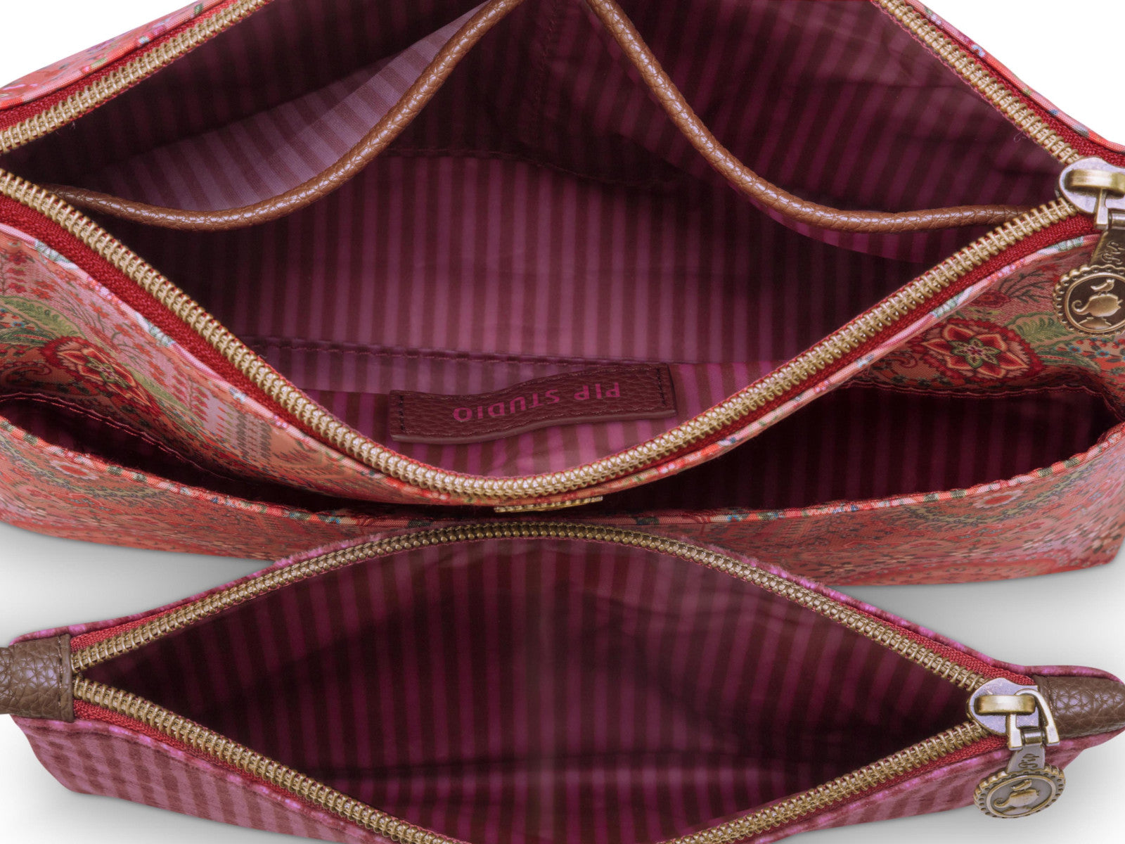 PIP STUDIO Caryn Kosmetiktasche Combi Jabali rot 26cm Freisteller 4