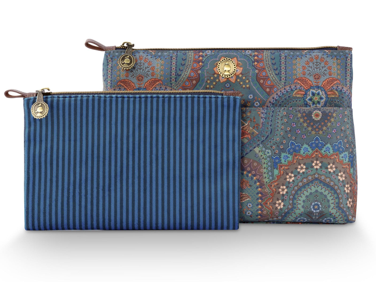 PIP STUDIO Caryn Kosmetiktasche Combi Jabali blau 26cm Freisteller 3