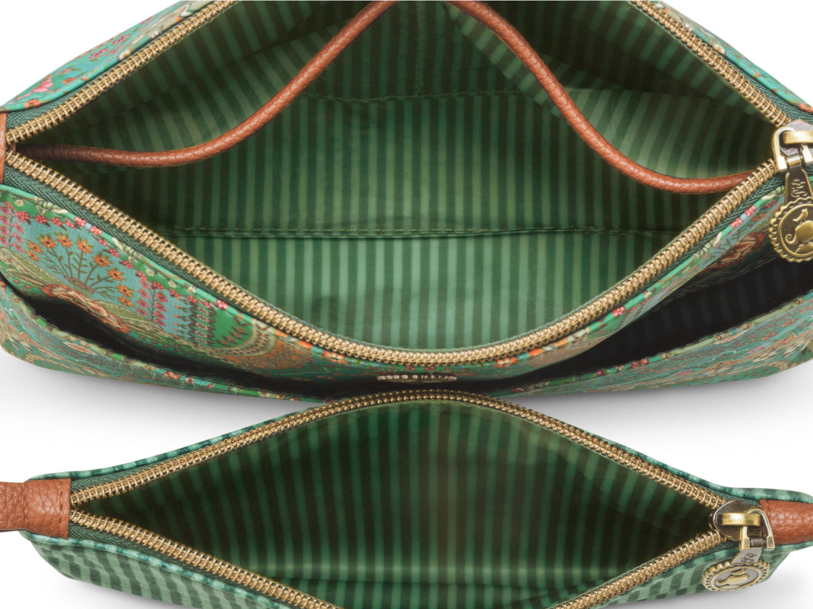 PIP STUDIO Caryn Kosmetiktasche Combi Jabali grün 26cm Freisteller 4