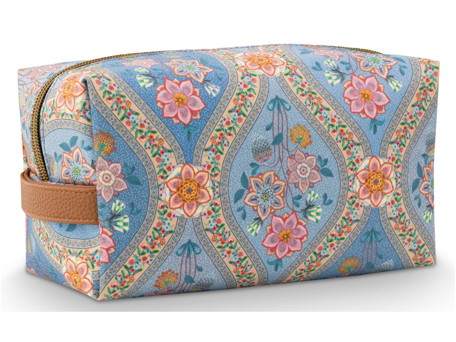 PIP STUDIO Coco Ornamento Blue Kosmetiktasche medium 21,5x10x10,5cm Freisteller2