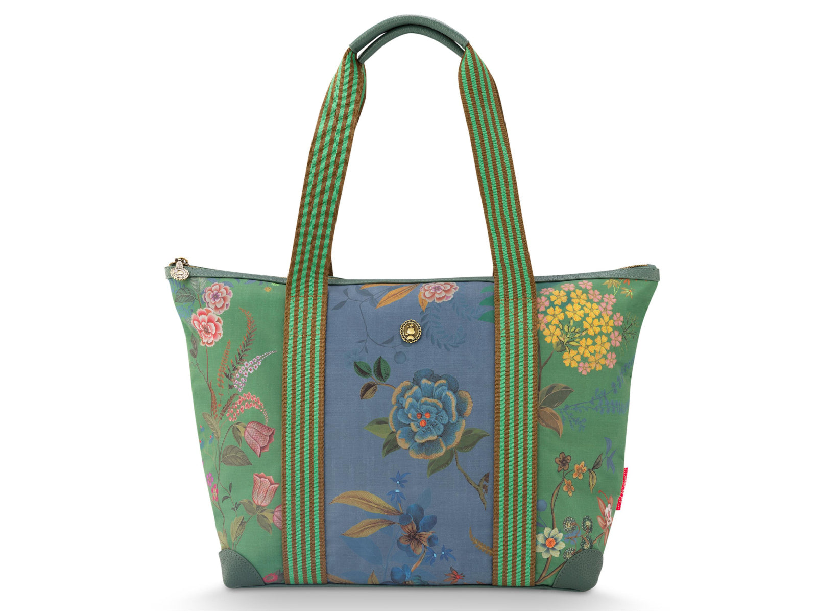 PIP STUDIO Tilda Bodhi Flower Green Tragetasche Medium 47x17x37cm Freisteller1