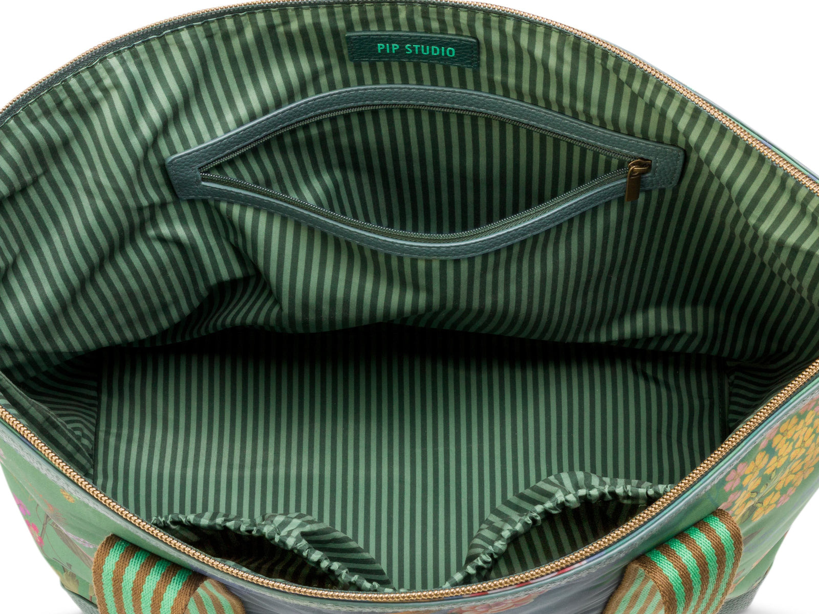 PIP STUDIO Tilda Bodhi Flower Green Tragetasche Medium 47x17x37cm Freisteller3