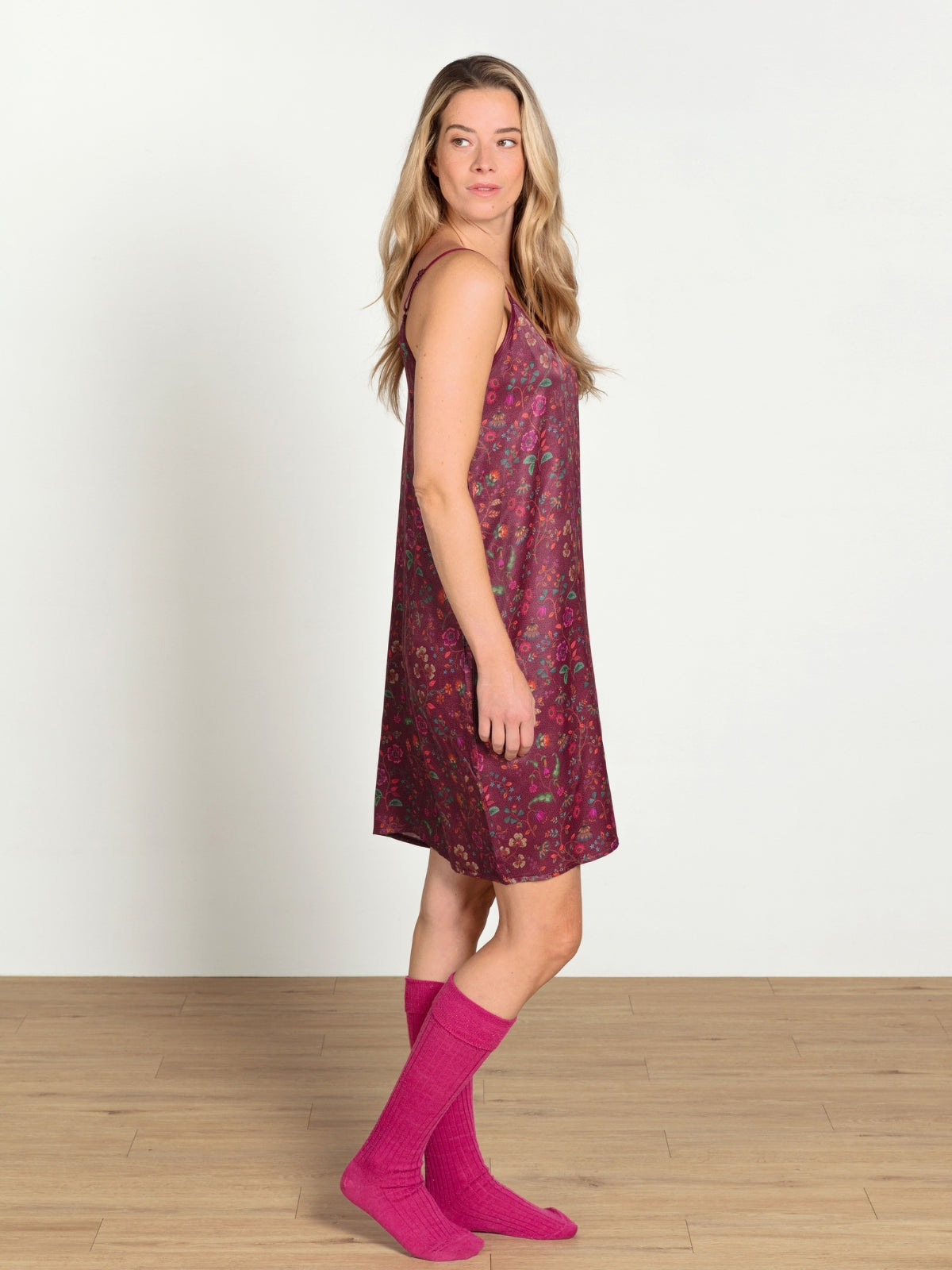 PIP STUDIO Flora Bangalore Disa Nachthemd lang dark pink M - Produktbild 2