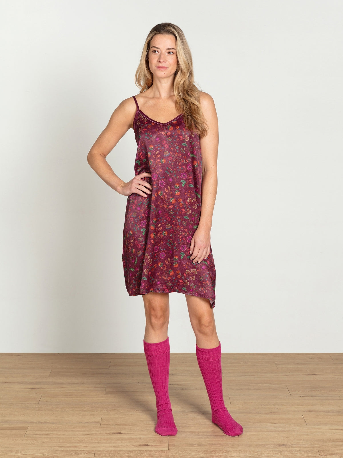 PIP STUDIO Flora Bangalore Disa Nachthemd lang dark pink XL - Produktbild 3
