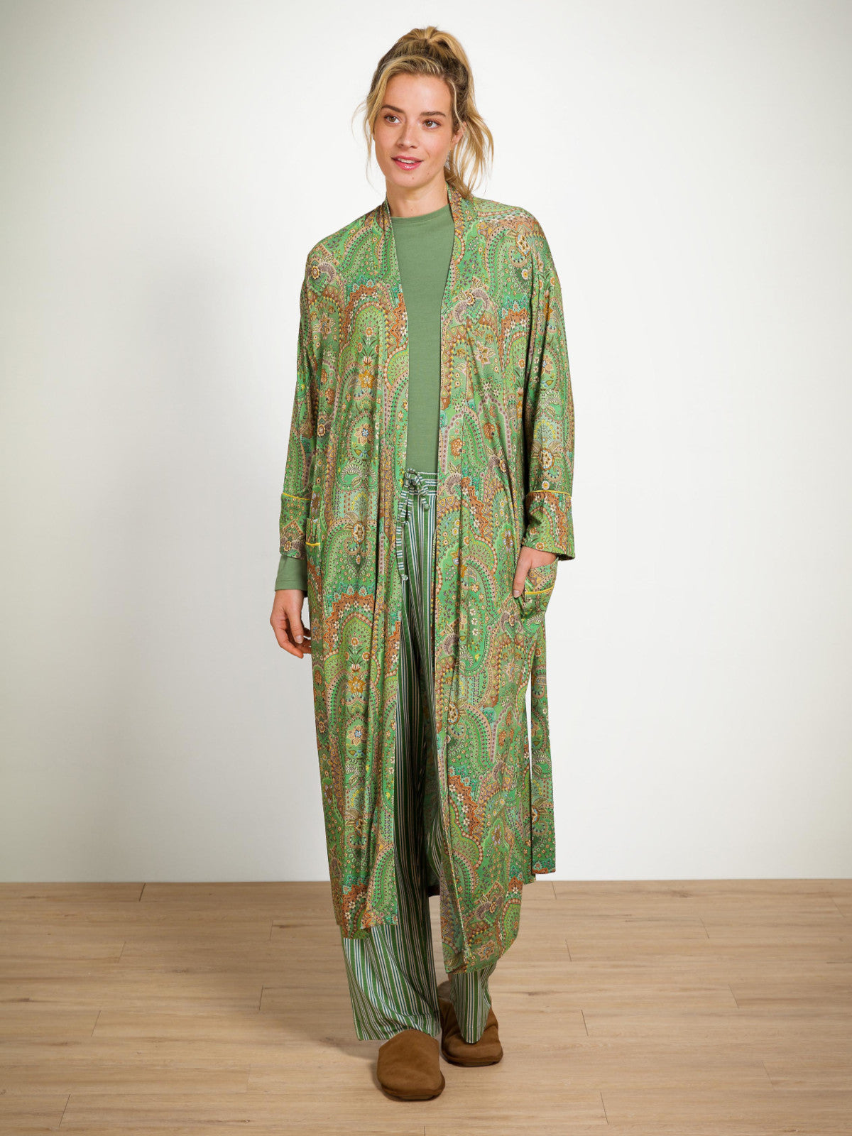 PIP STUDIO Noa Kimono Jabali Green XL Lifestyle 1