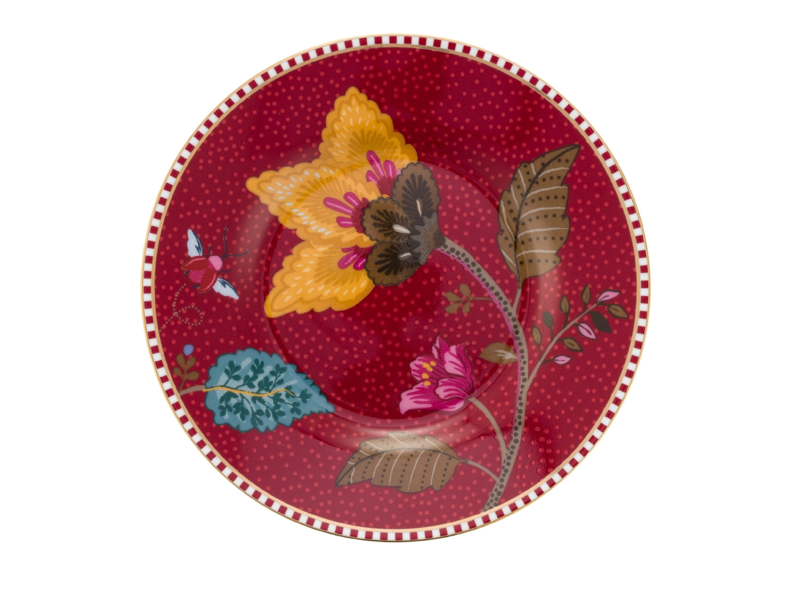 PIP STUDIO Blooming Tales Fantasy Dark Red Petit Four Brotteller 12cm - Produktbild 1