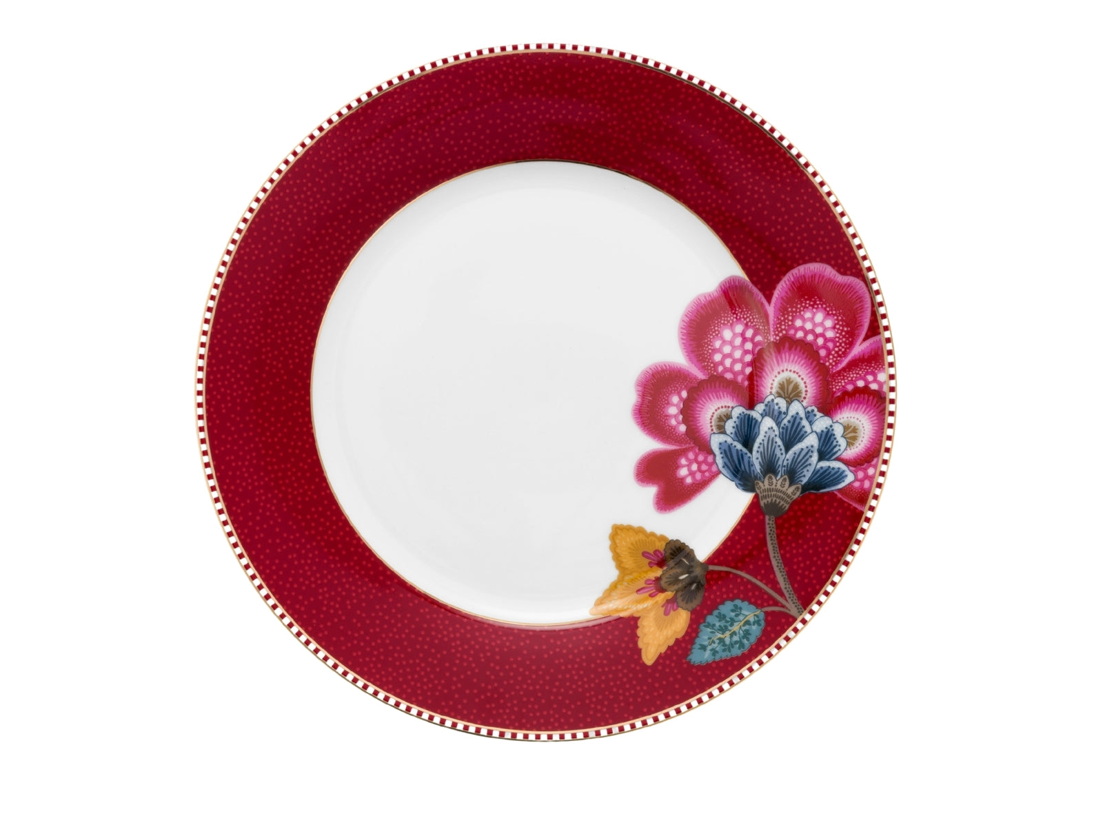 PIP STUDIO Blooming Tales Dark Red Teller 21cm - Produktbild 1