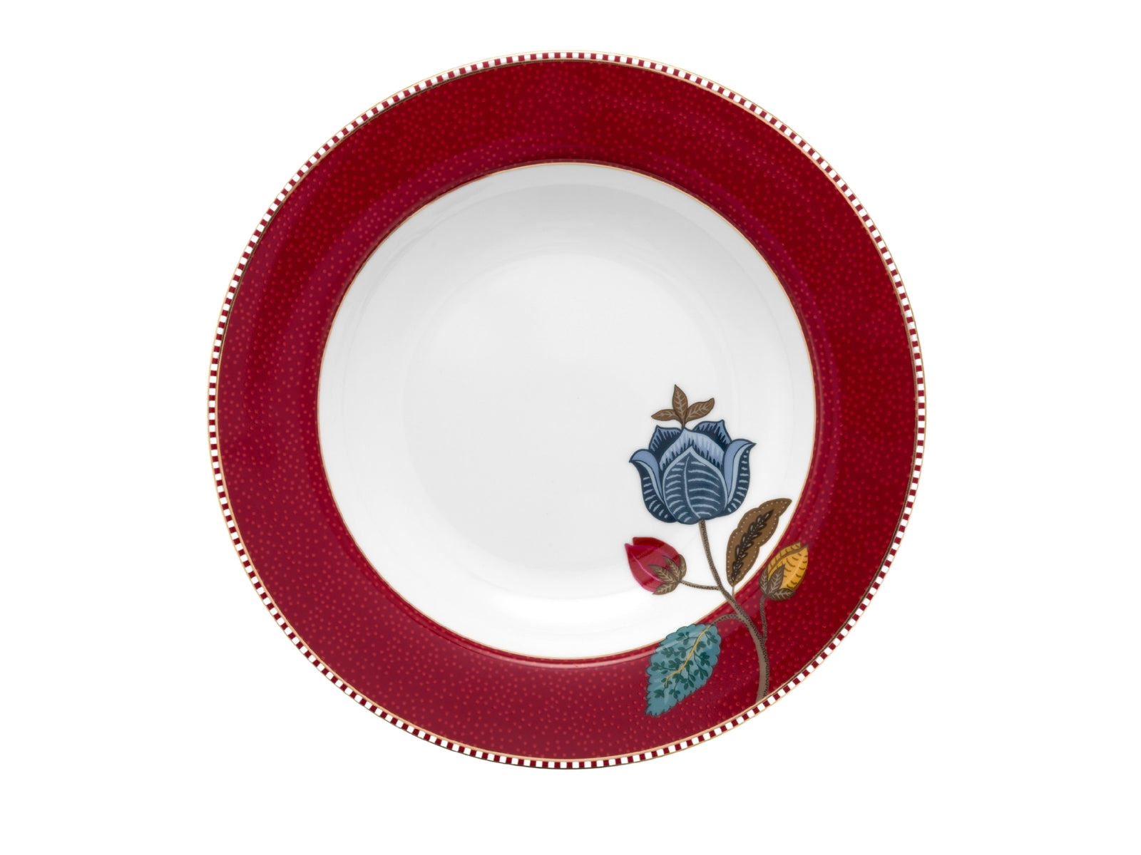 PIP STUDIO Blooming Tales Dark Red Teller tief 21,5cm - Produktbild 1