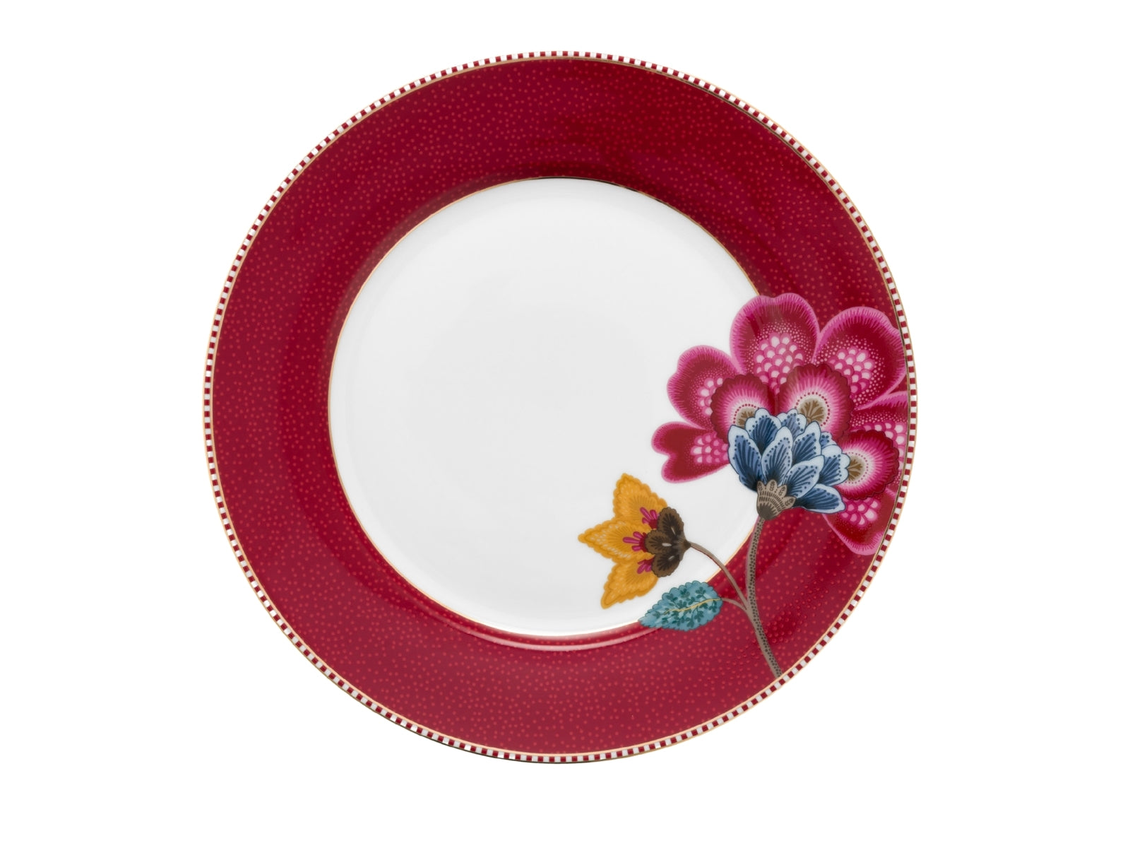 PIP STUDIO Blooming Tales Dark Red Frühstücksteller 23cm - Produktbild 1