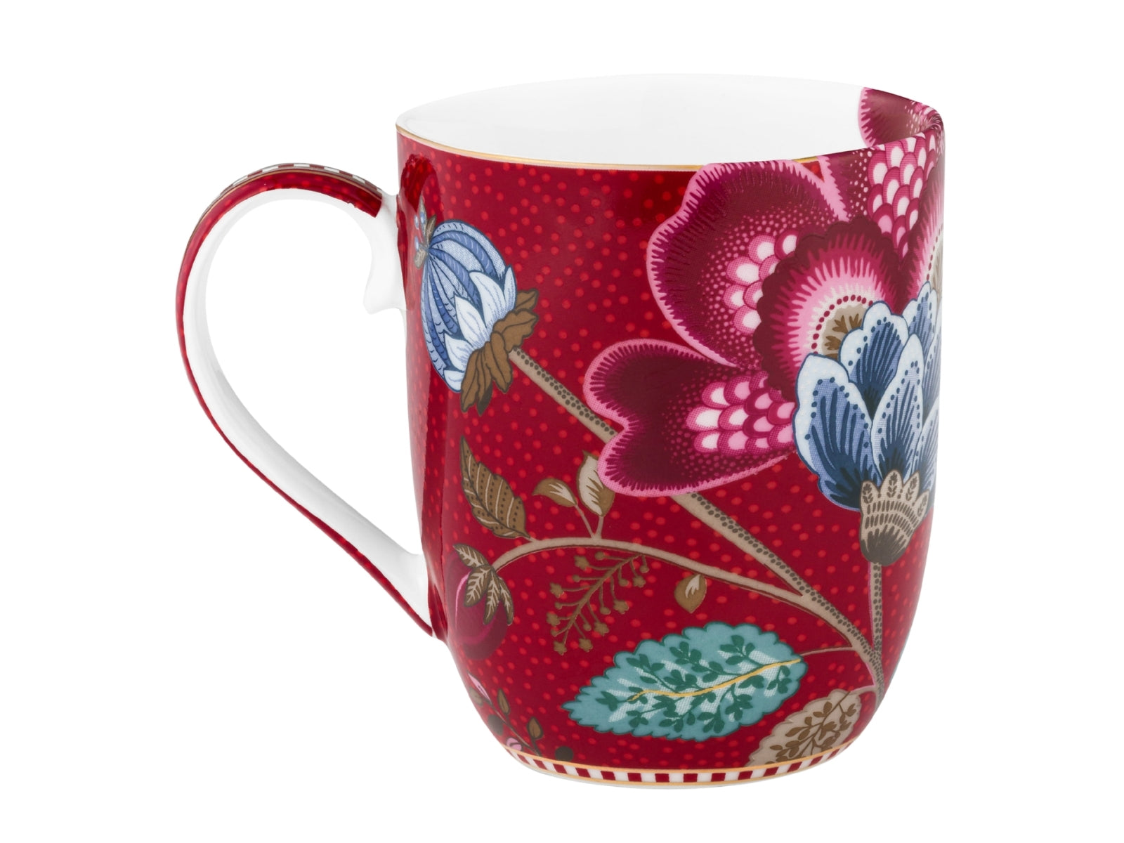 PIP STUDIO Blooming Tales Dark Red Henkelbecher Small 0,2l Set2 - Produktbild 4