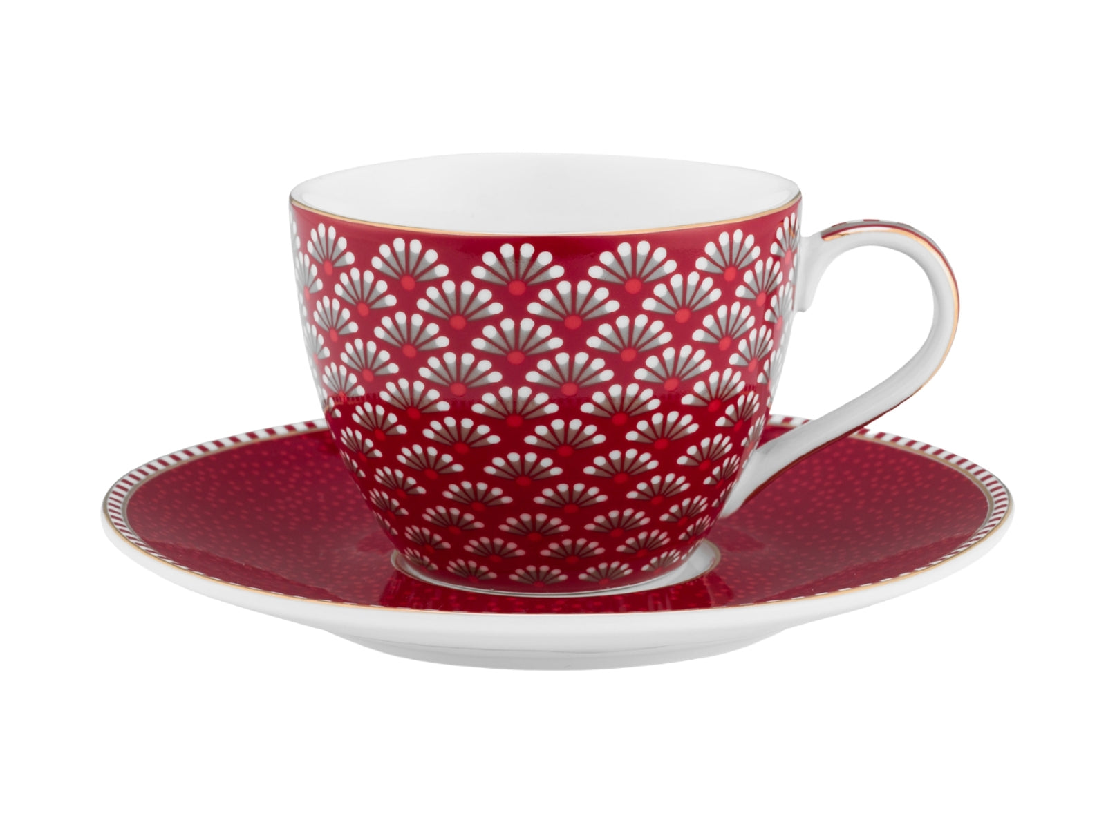 PIP STUDIO Blooming Tales Dark Red Espressotasse mit Untertasse 0,12l - Produktbild 1