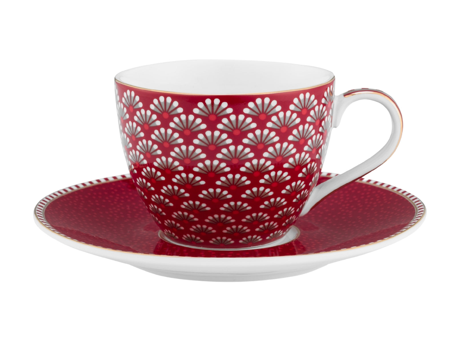 PIP STUDIO Blooming Tales Dark Red Espressotasse mit Untertasse 0,12l Set2 - Produktbild 3