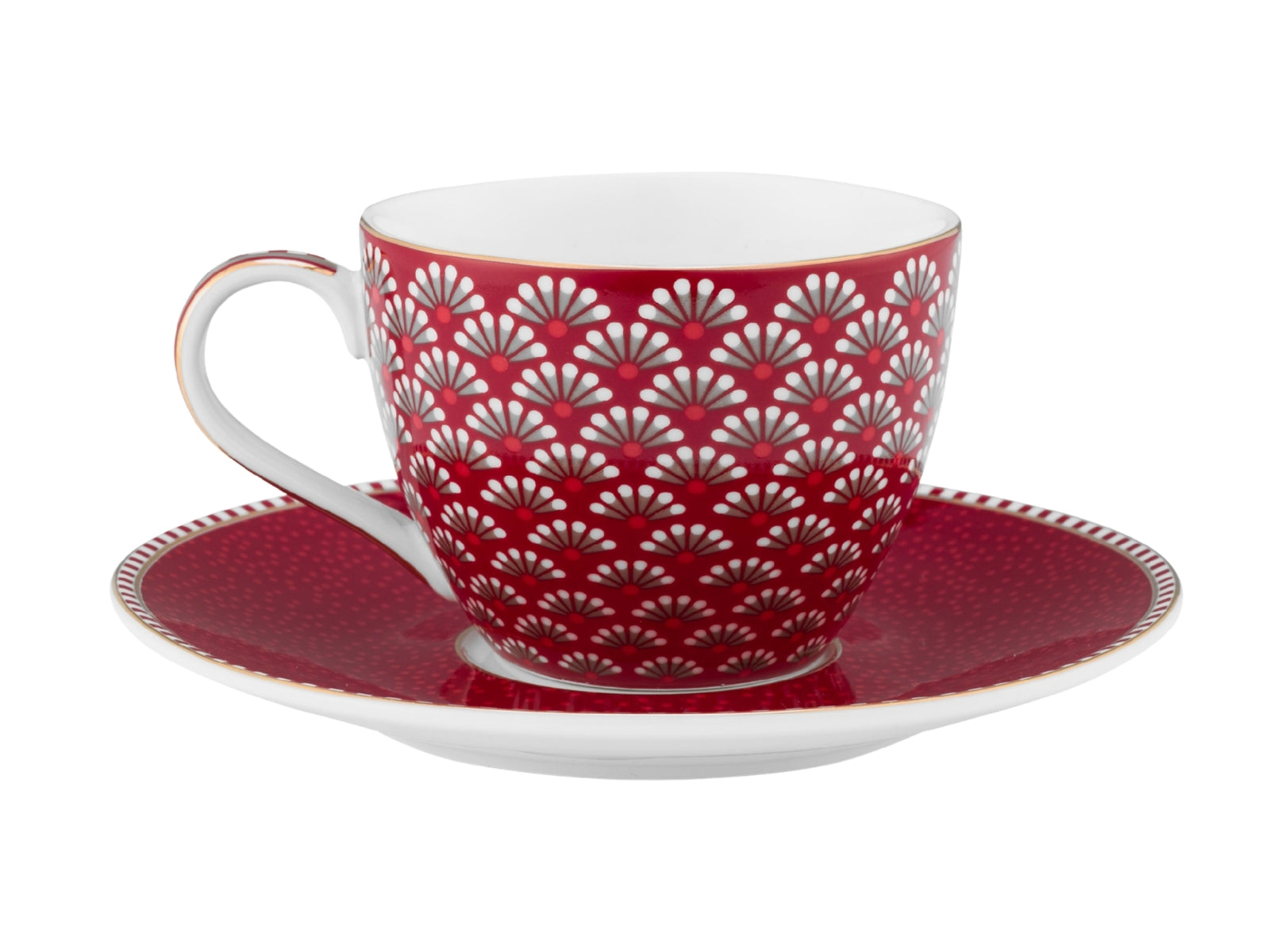 PIP STUDIO Blooming Tales Dark Red Espressotasse mit Untertasse 0,12l Set2 - Produktbild 4