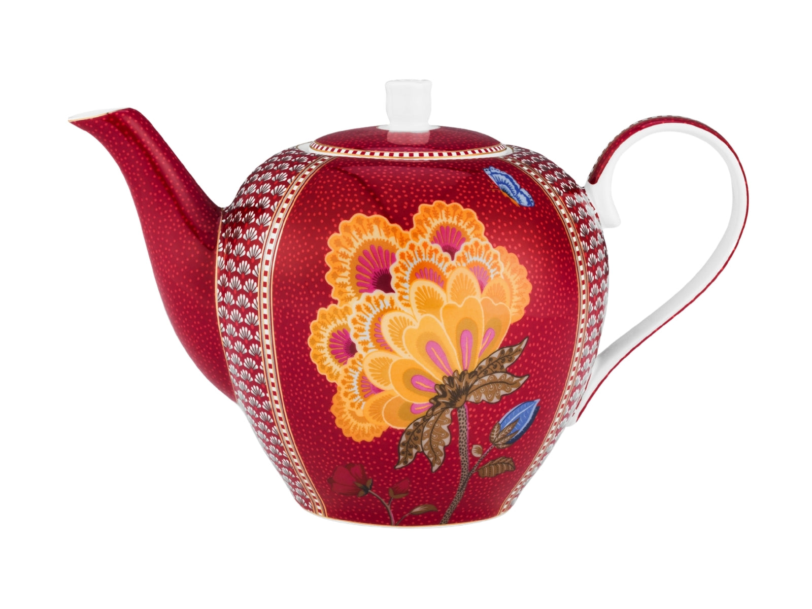 PIP STUDIO Blooming Tales Fantasy Dark Red Large Teekanne 1,6l - Produktbild 1