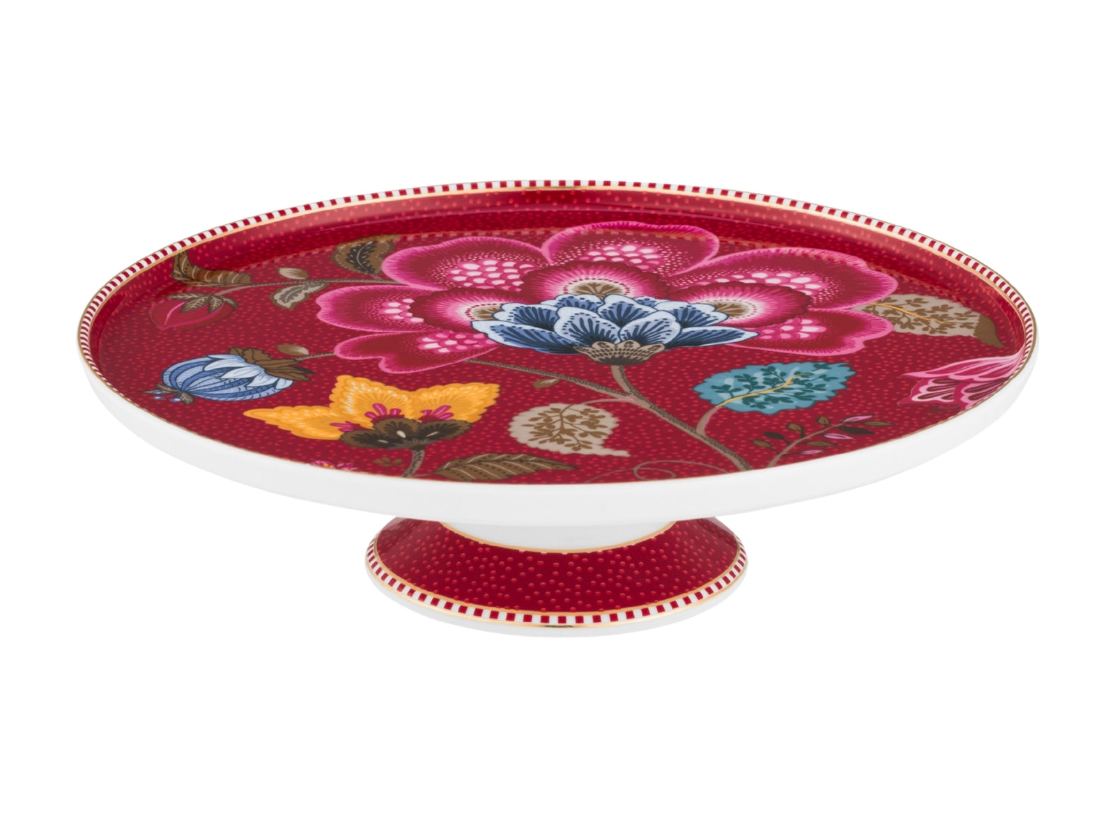 PIP STUDIO Blooming Tales Fantasy Dark Red Mini Kuchenplatte 21cm - Produktbild 1