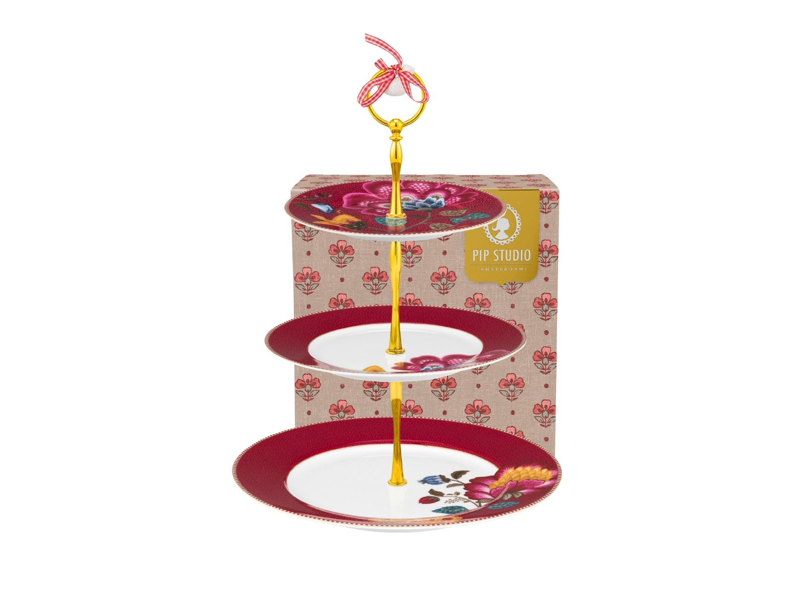 PIP STUDIO Blooming Tales Fantasy Dark Red Etagere 3tlg - Produktbild 1