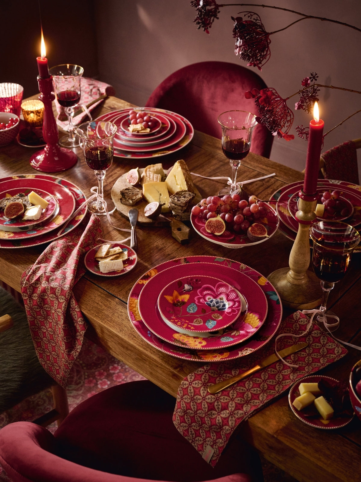 PIP STUDIO Blooming Tales Fantasy Dark Red Frühstücksset Set3 - Produktbild 9