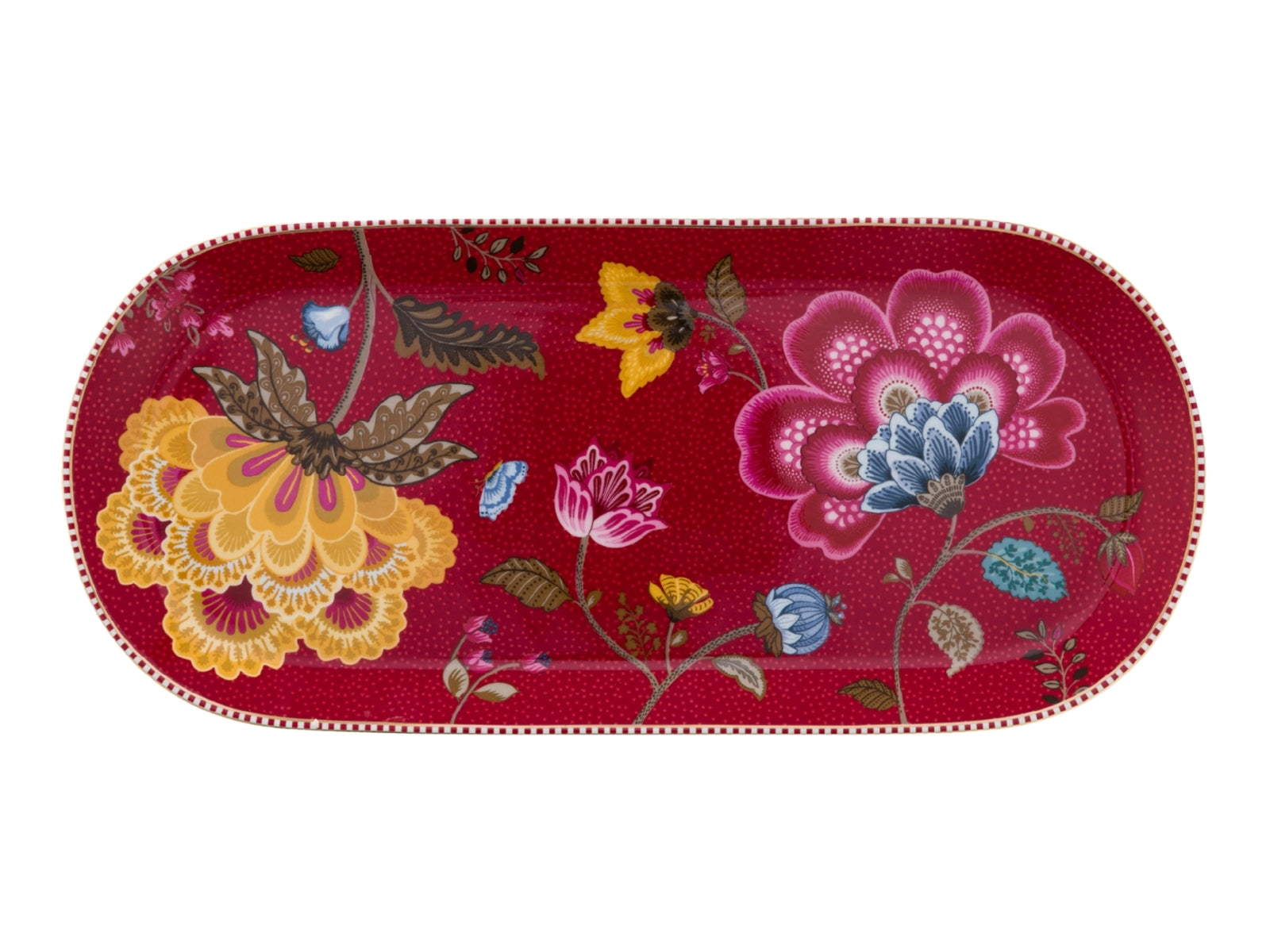 PIP STUDIO Blooming Tales Fantasy Dark Red Kuchenplatte 33,3x15,5cm - Produktbild 1