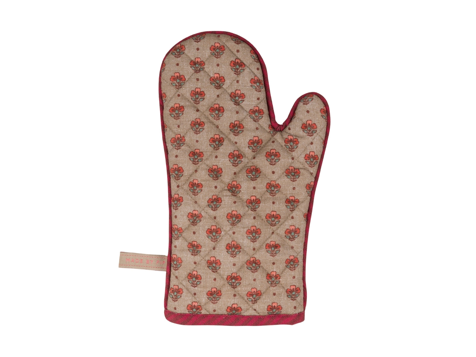 PIP STUDIO Blooming Tales Dark Red Ofenhandschuh rot 29x15cm - Produktbild 1