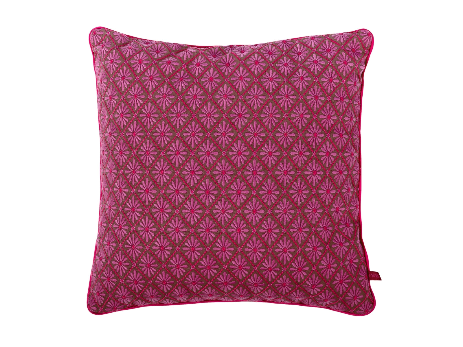 PIP STUDIO Giyani Embroidery Kissen pink 50x50cm - Produktbild 1