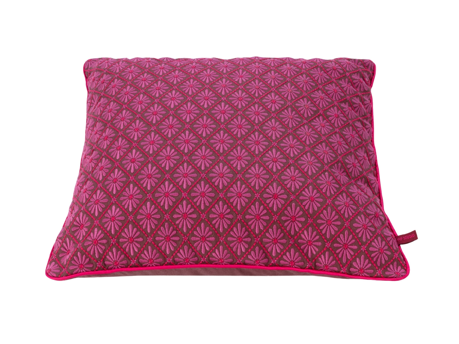 PIP STUDIO Giyani Embroidery Kissen pink 50x50cm - Produktbild 3