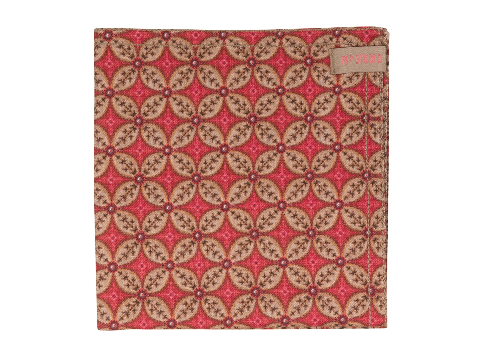 PIP STUDIO Blooming Tales Dark Red Stoffservietten 40x40cm Set4 - Produktbild 1