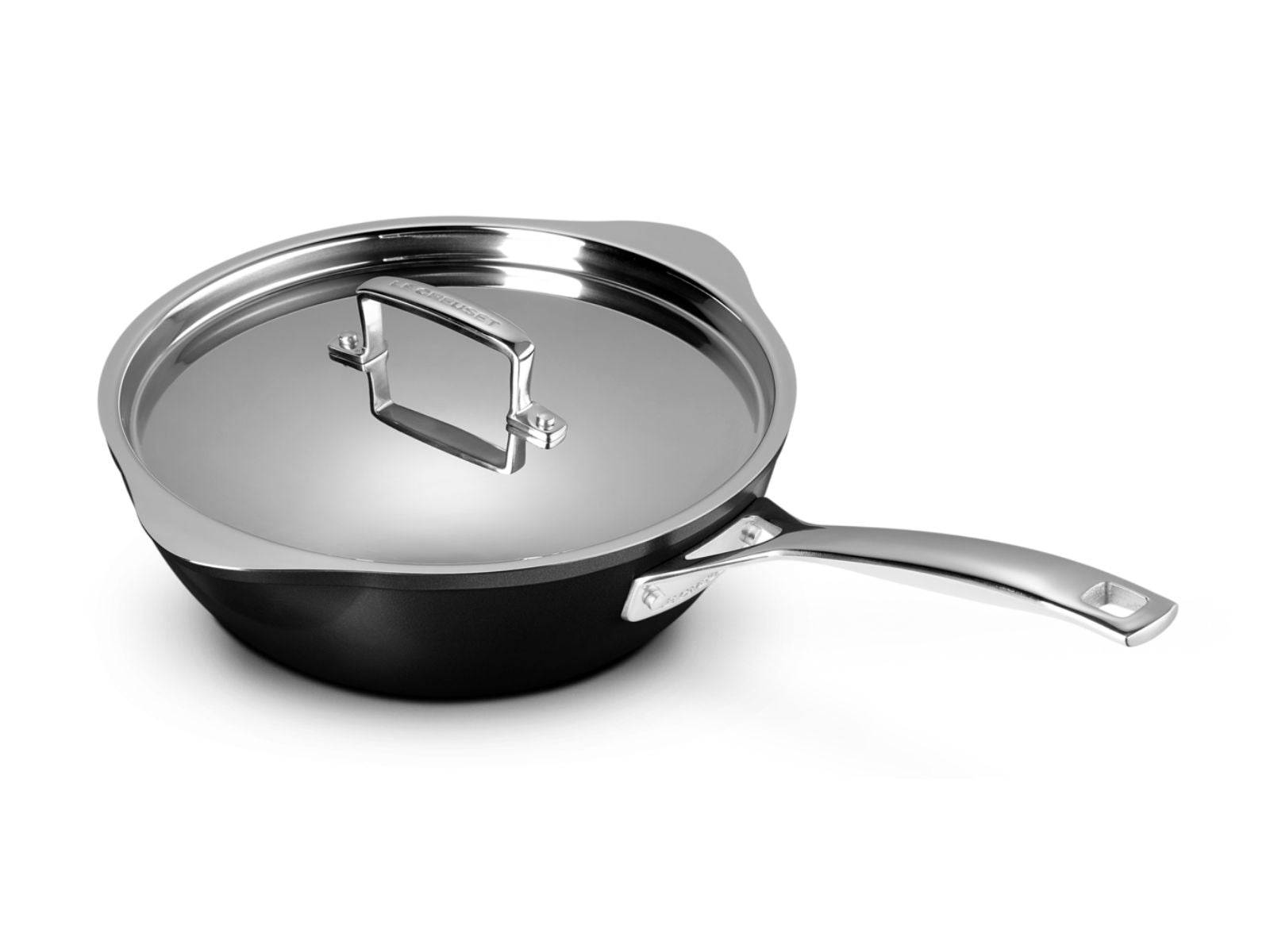 Le Creuset Aluminium-Antihaft Sautépfanne mit zwei Ausgießern rund 24cm - Produktbild 2