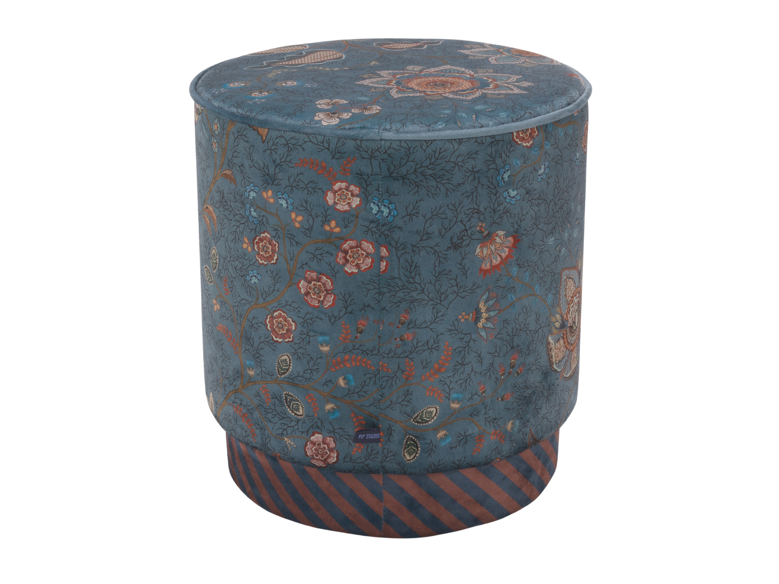PIP STUDIO Mumbai Morning Pouf / Hocker blau 40x45cm