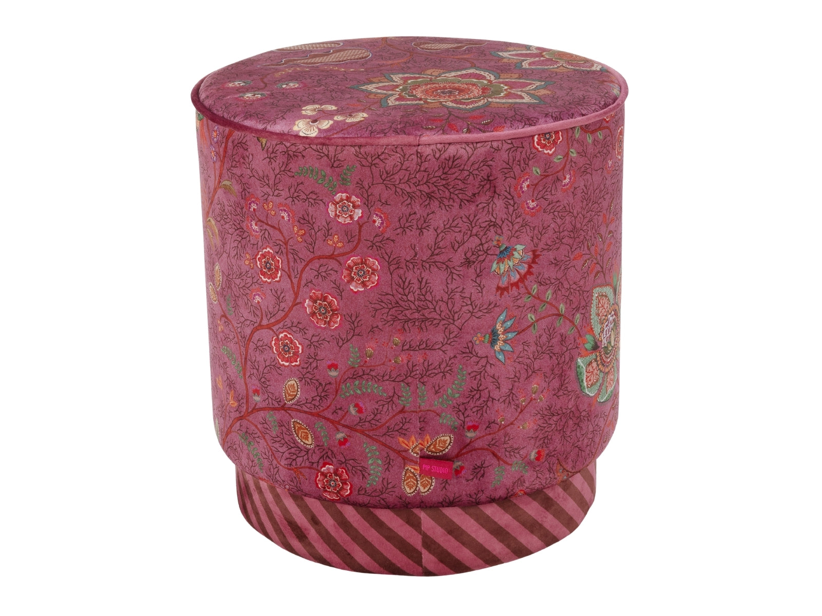 PIP STUDIO Mumbai Morning Hocker pink 40x45cm - Produktbild 1