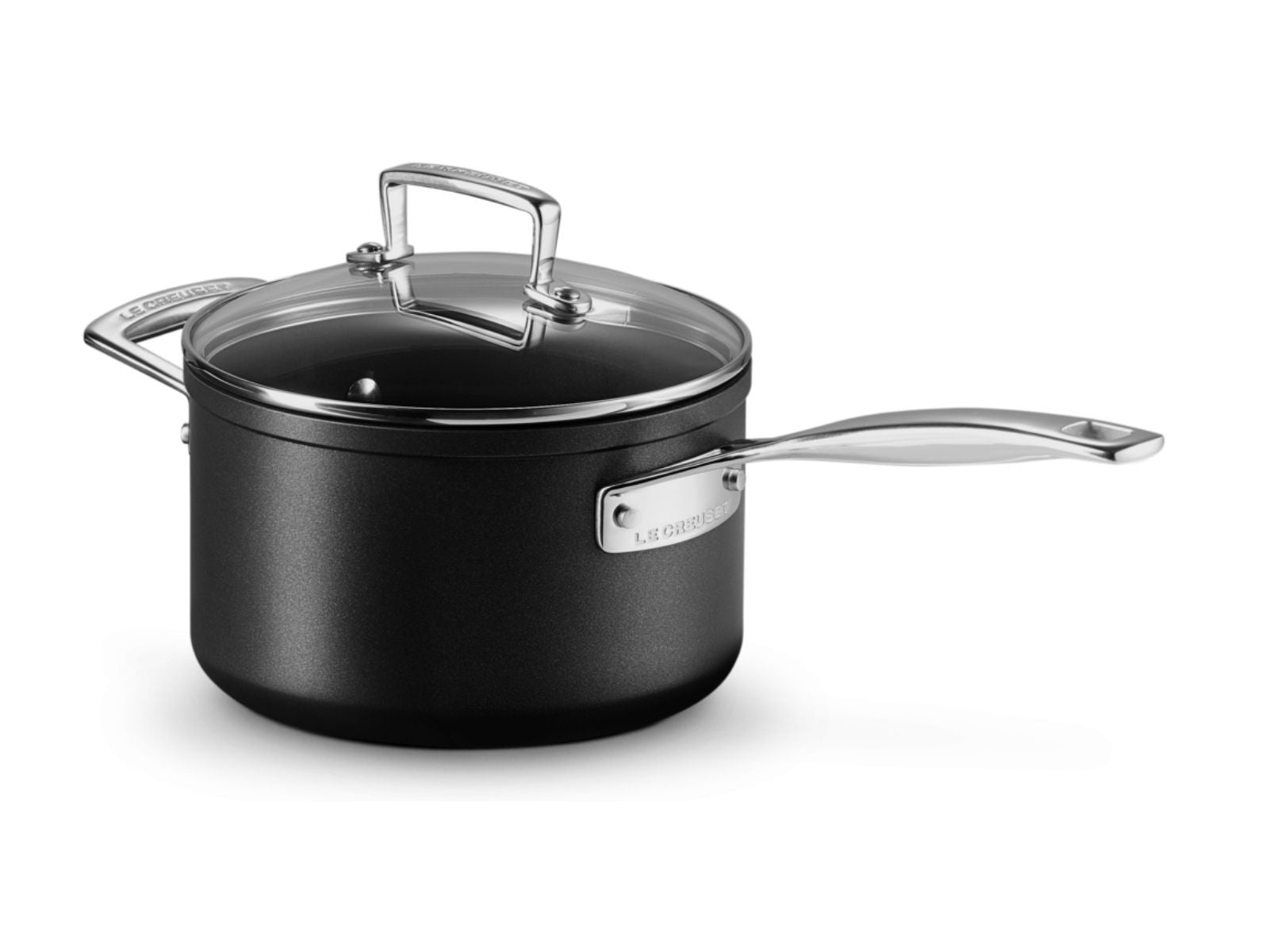 Le Creuset Aluminium-Antihaft Profitopf mit Glasdeckel rund 18cm