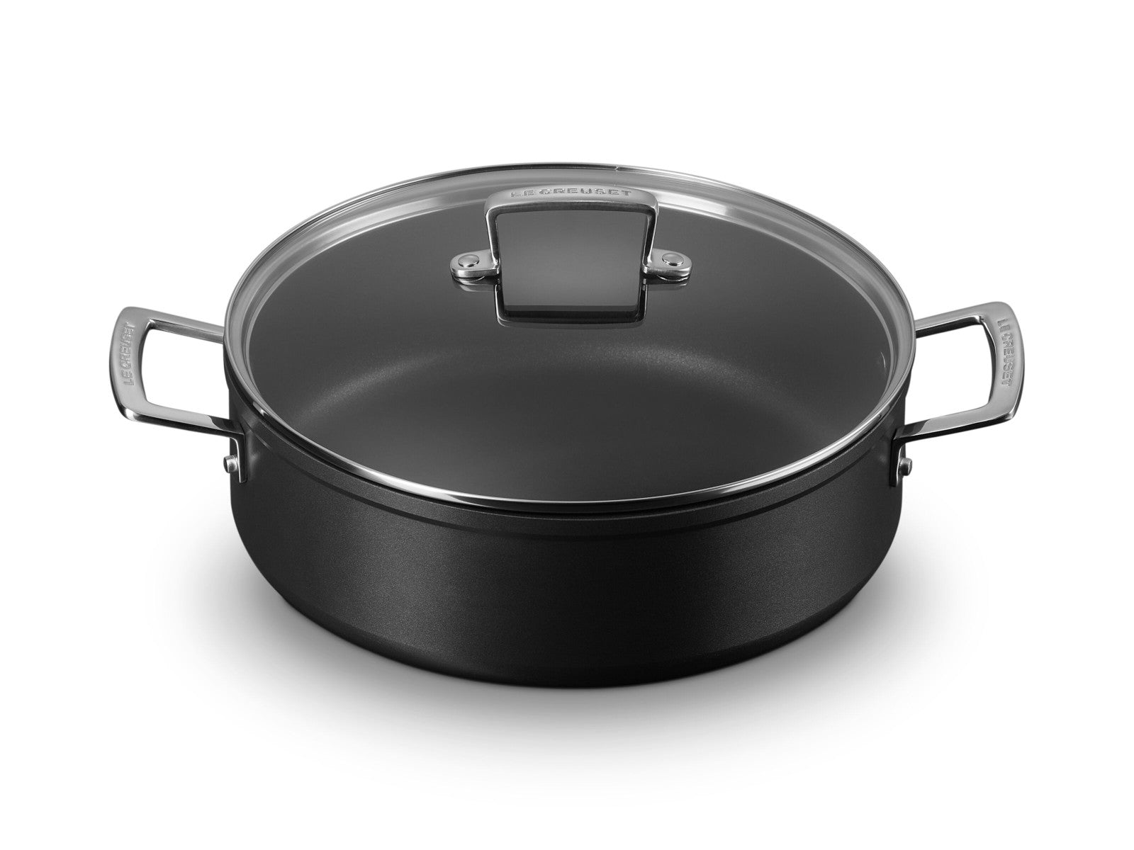 Le Creuset Aluminium-Antihaft Schmorpfanne mit Glasdeckel 28cm Freisteller 2