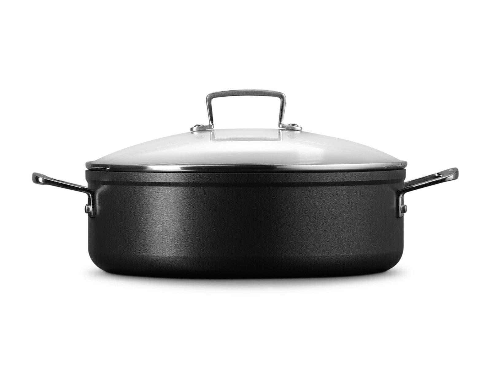 Le Creuset Aluminium-Antihaft Schmorpfanne mit Glasdeckel 28cm Freisteller 3