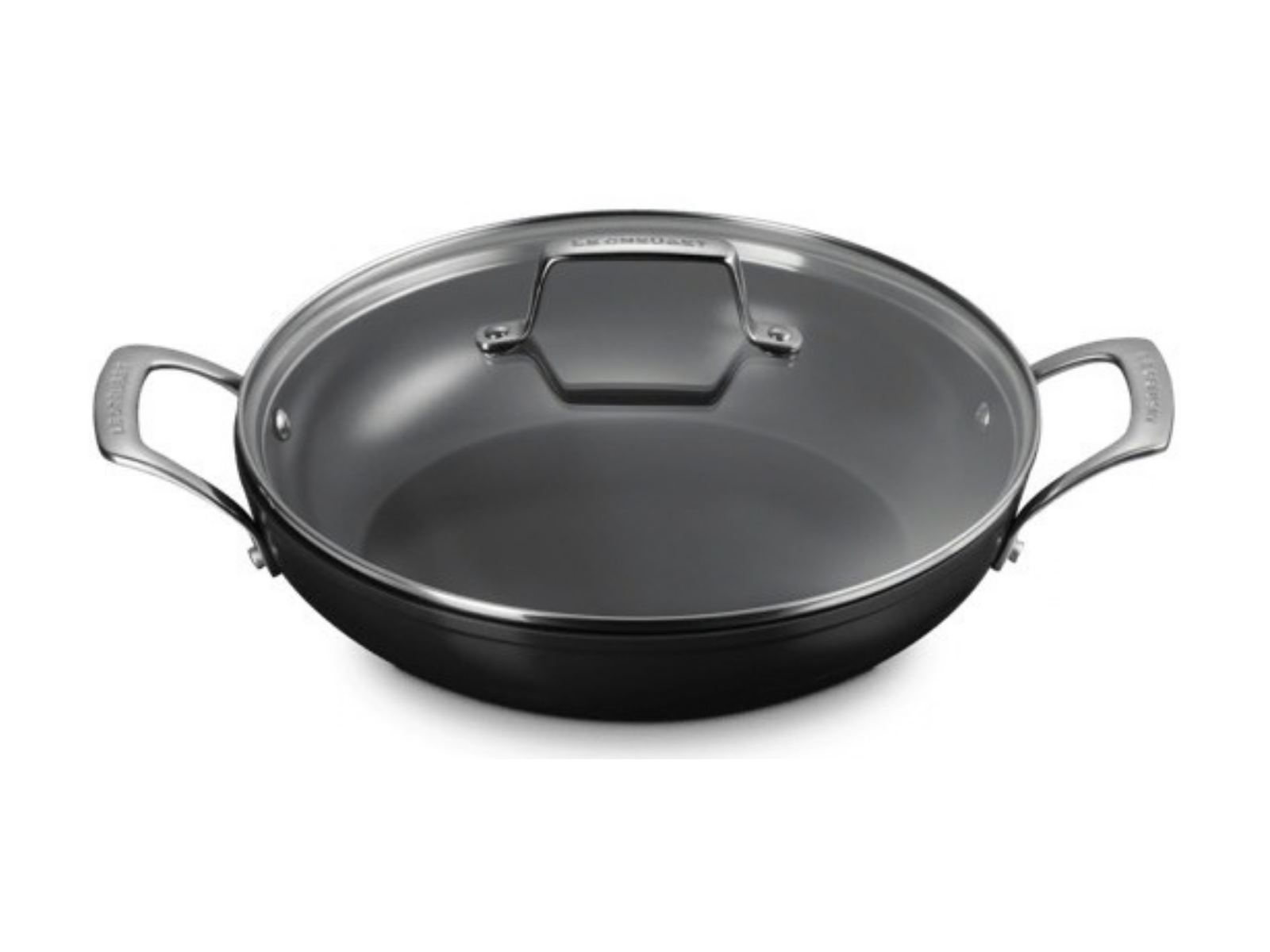 Le Creuset Essential Keramik-Antihaft Profipfanne mit Glasdeckel 28cm - Produktbild 1