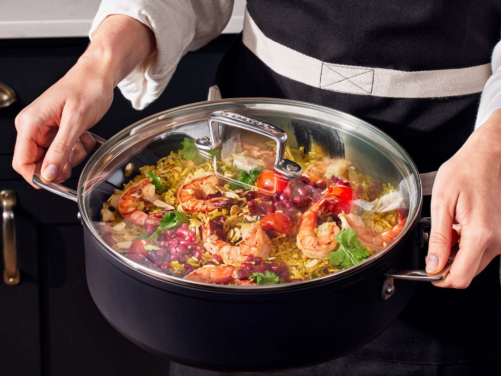 Le Creuset Essential Keramik-Antihaft Profipfanne mit Glasdeckel 28cm - Produktbild 6