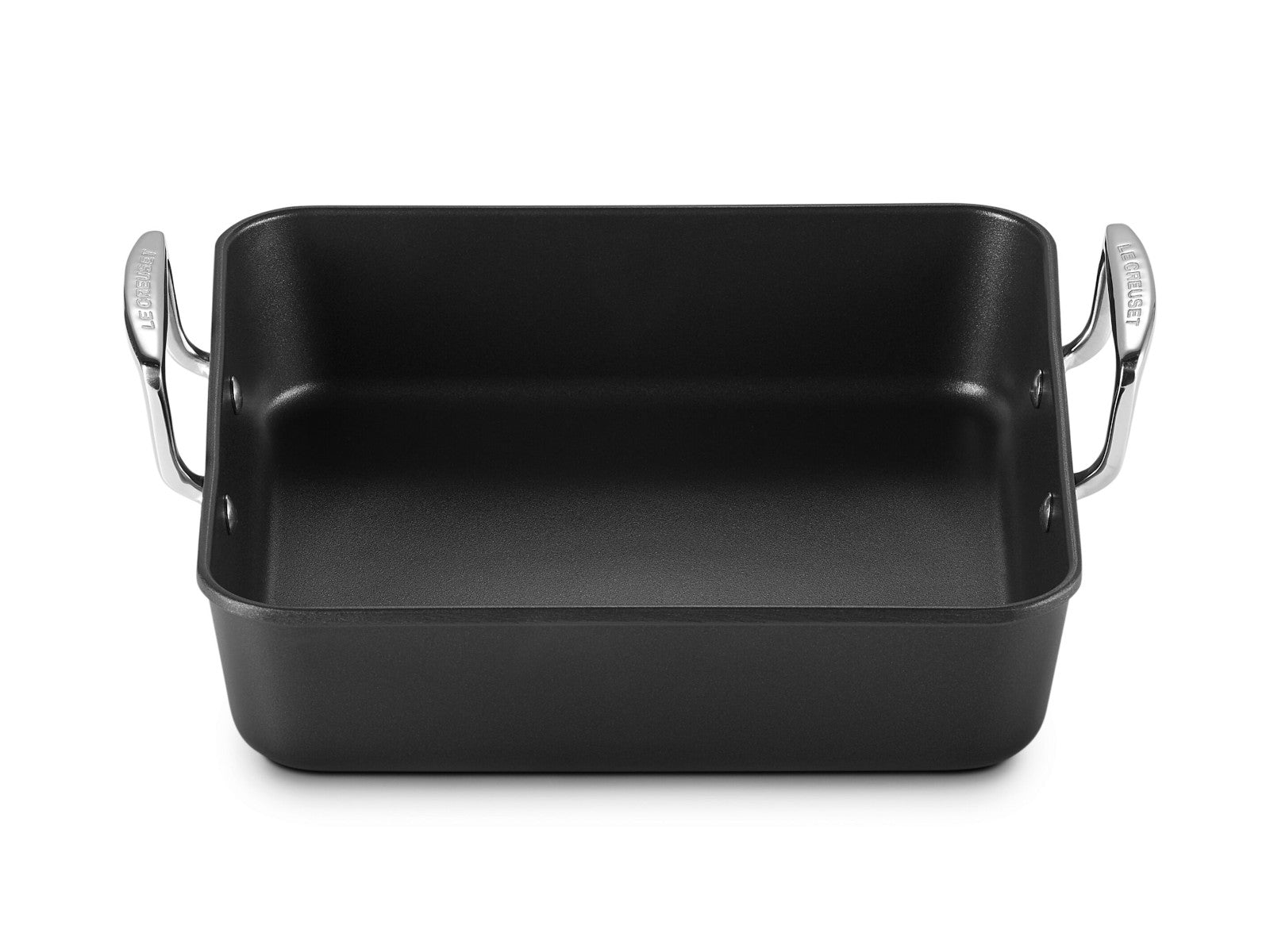 Le Creuset Aluminium-Antihaft Bratreine Signature quadratisch schwarz matt 26cm Freisteller 3
