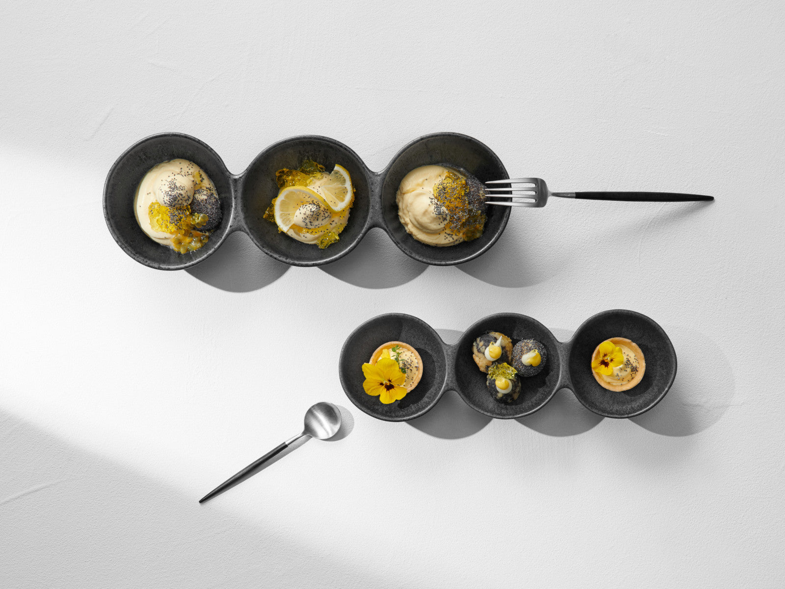 ASA Selection grande 3er Schale black iron 8,5x26cm Lifestyle 1