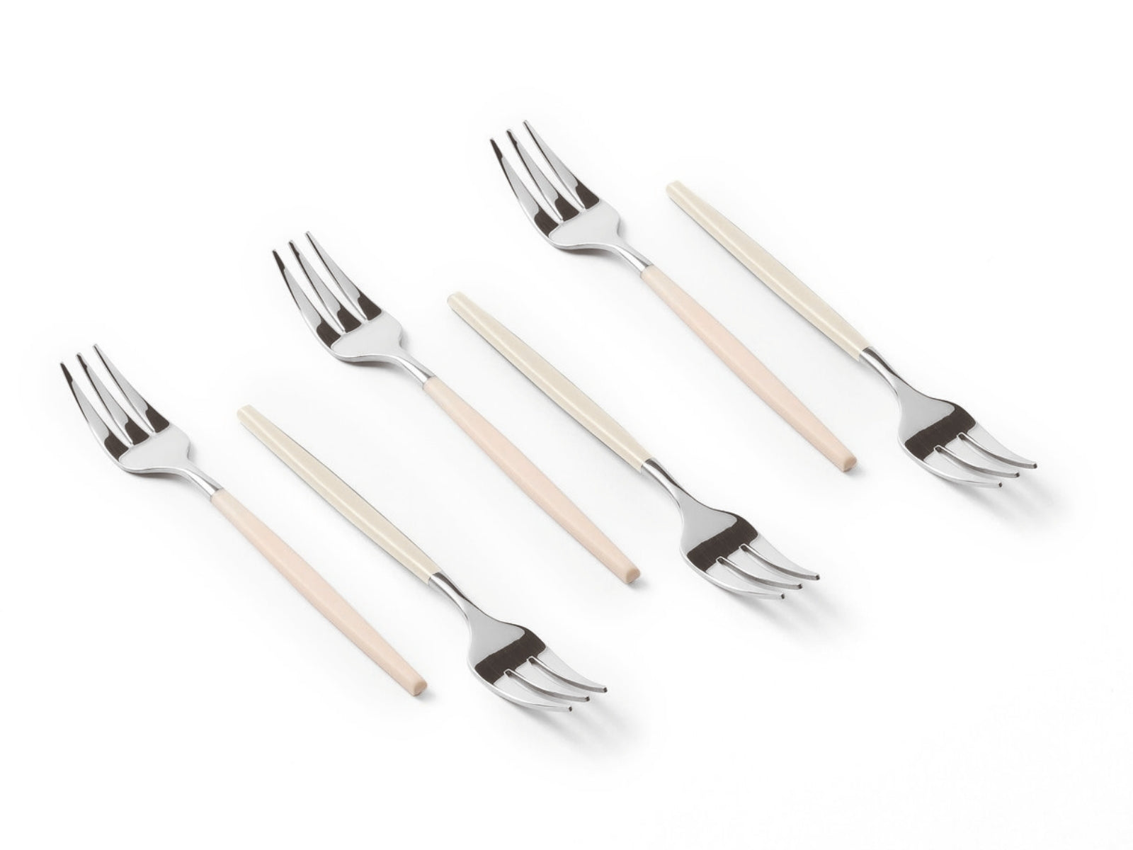 Sambonet Siro Kuchengabeln Set6 Edelstahl / Elfenbein - Produktbild 2