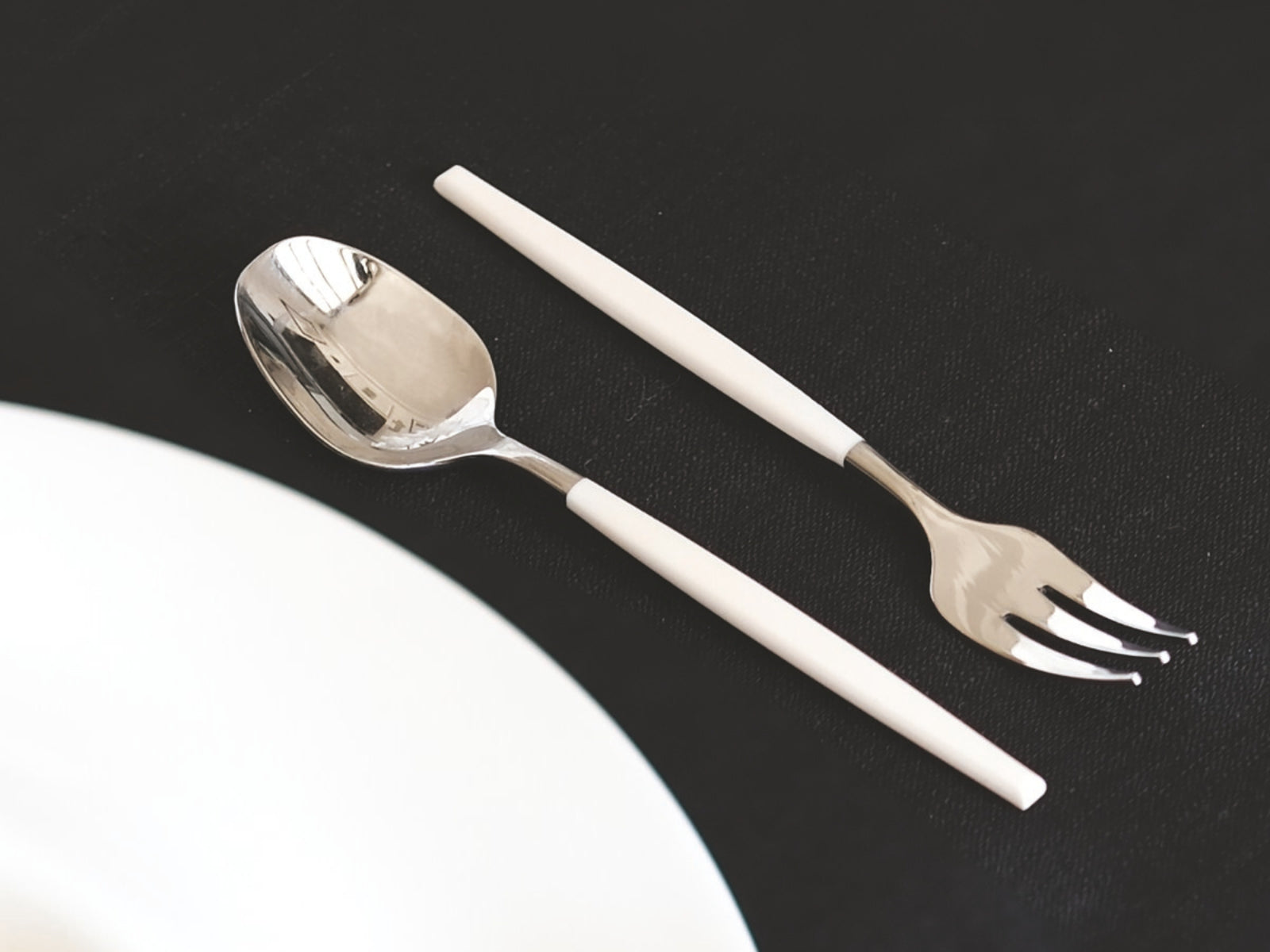 Sambonet Siro Kuchengabeln Set6 Edelstahl / Elfenbein - Produktbild 3