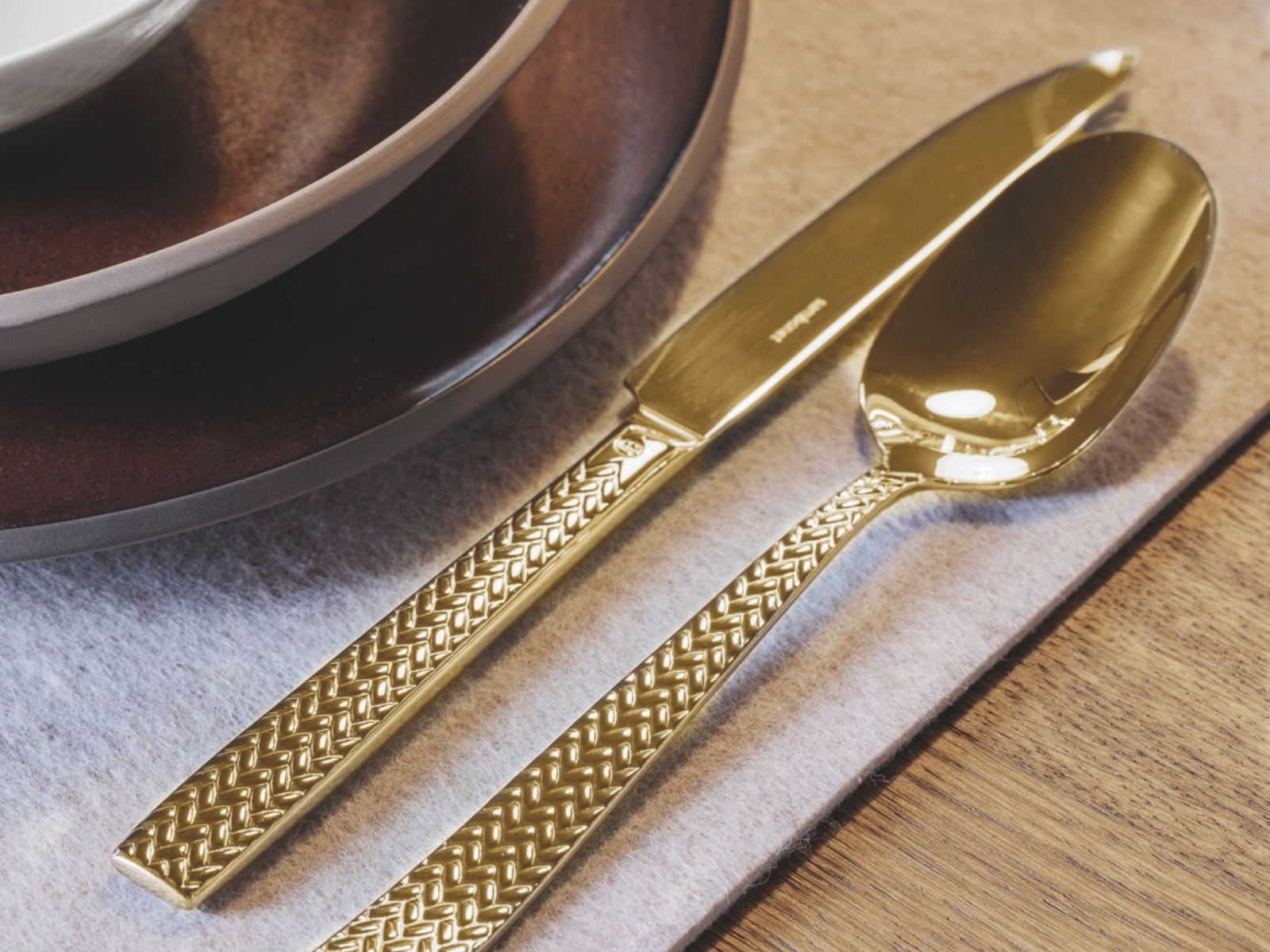 Sambonet Cortina Mokkalöffel Set6 Edelstahl/PVD Gold - Produktbild 3